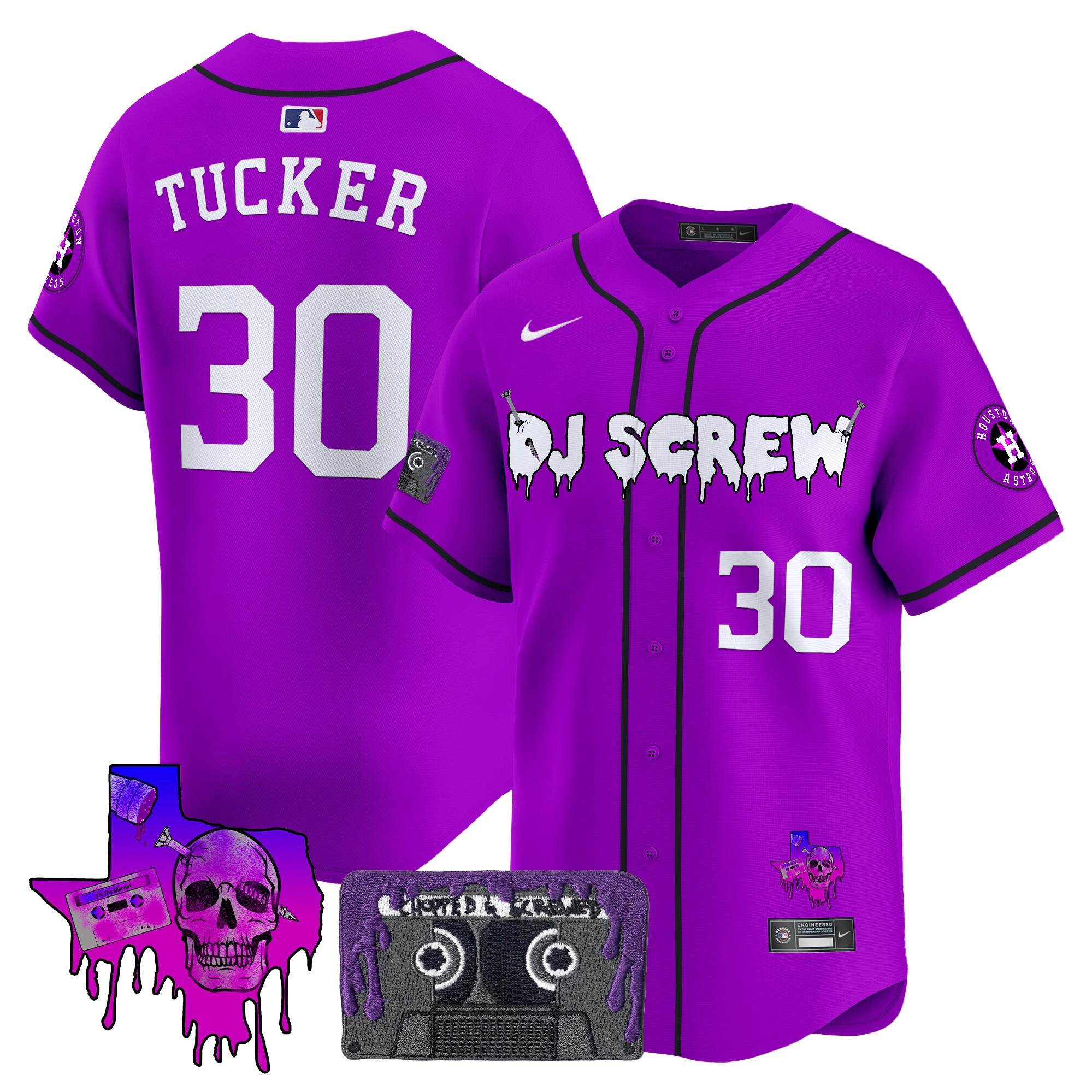 Men's Houston Astros DJ Screw Patch Vapor Premier Limited Jersey V2 - All Stitched - Image 21