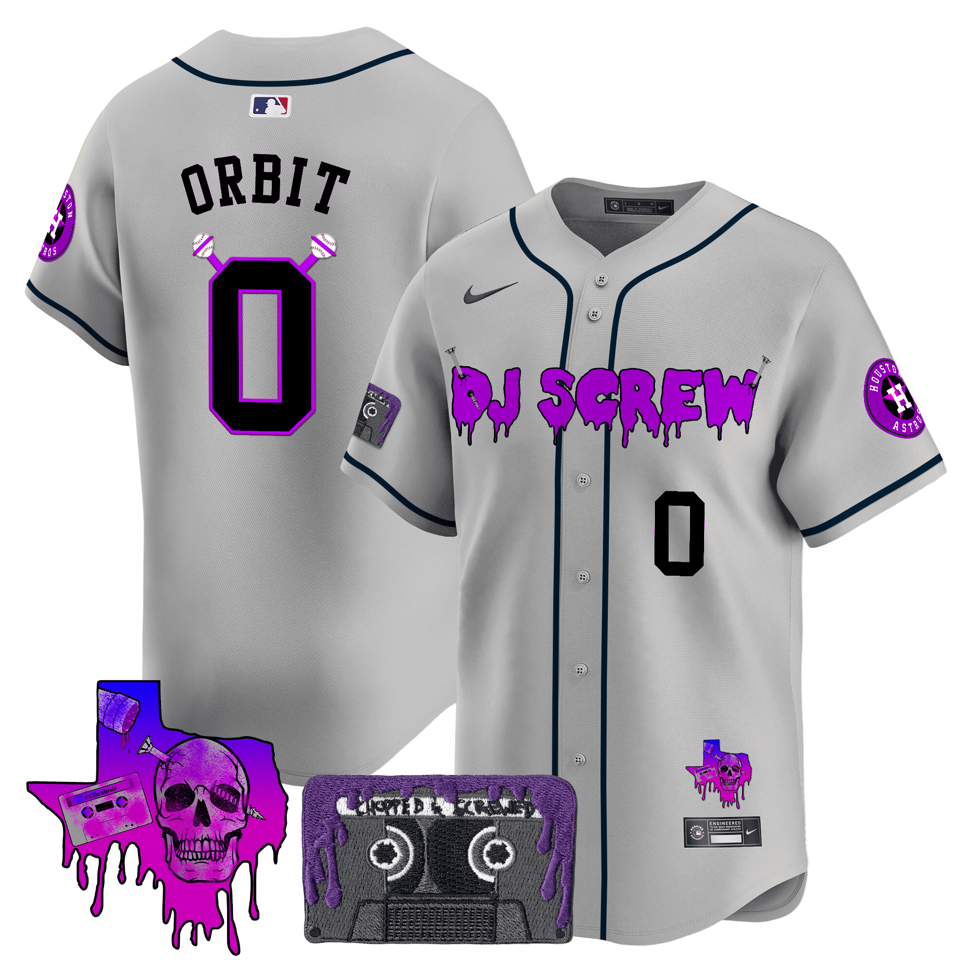 Men's Houston Astros DJ Screw Patch Vapor Premier Limited Jersey V2 - All Stitched - Image 29