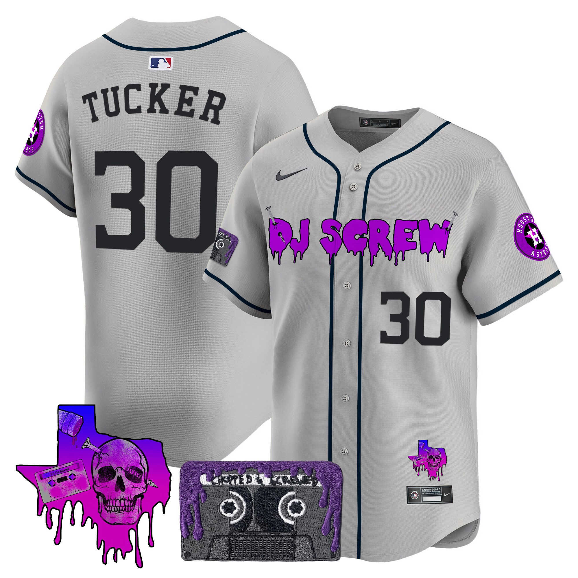 Men's Houston Astros DJ Screw Patch Vapor Premier Limited Jersey V2 - All Stitched - Image 33