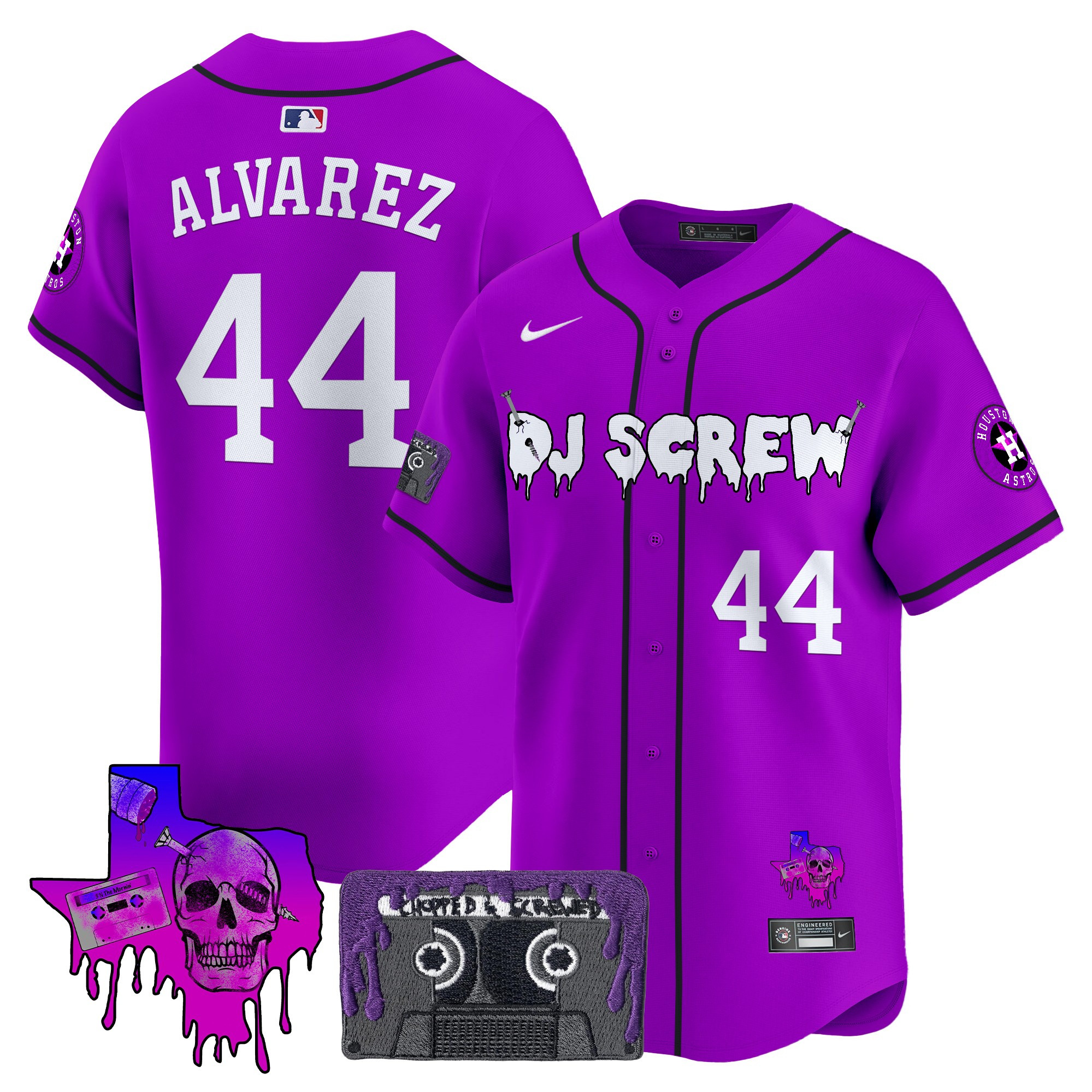 Men's Houston Astros DJ Screw Patch Vapor Premier Limited Jersey V2 - All Stitched - Image 19