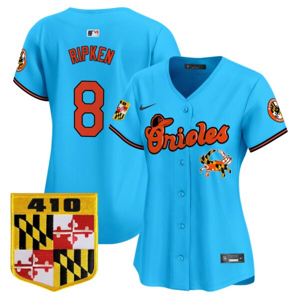 Women's Baltimore Orioles 410 & Chesapeake Crab Patch Vapor Premier Limited Jersey - All Stitched - Image 38
