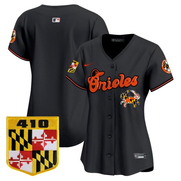 Women's Baltimore Orioles 410 & Chesapeake Crab Patch Vapor Premier Limited Jersey - All Stitched - Image 24
