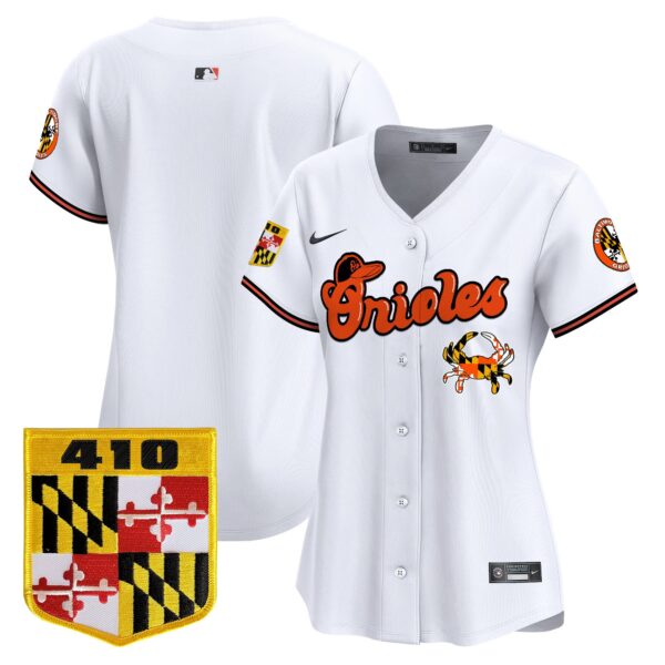 Women's Baltimore Orioles 410 & Chesapeake Crab Patch Vapor Premier Limited Jersey - All Stitched - Image 16