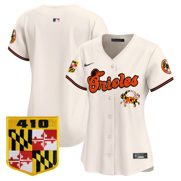 Women's Baltimore Orioles 410 & Chesapeake Crab Patch Vapor Premier Limited Jersey - All Stitched - Image 8