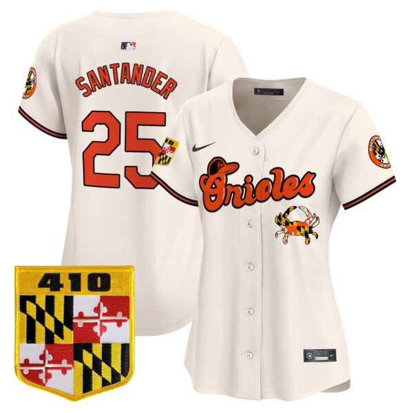 Women's Baltimore Orioles 410 & Chesapeake Crab Patch Vapor Premier Limited Jersey - All Stitched - Image 5