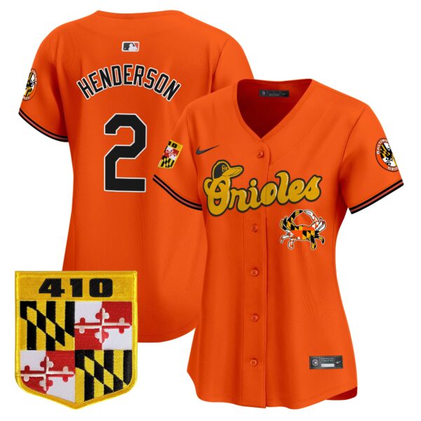 Women's Baltimore Orioles 410 & Chesapeake Crab Patch Vapor Premier Limited Jersey - All Stitched - Image 31