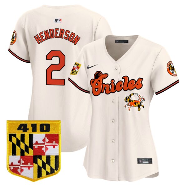 Women's Baltimore Orioles 410 & Chesapeake Crab Patch Vapor Premier Limited Jersey - All Stitched - Image 7