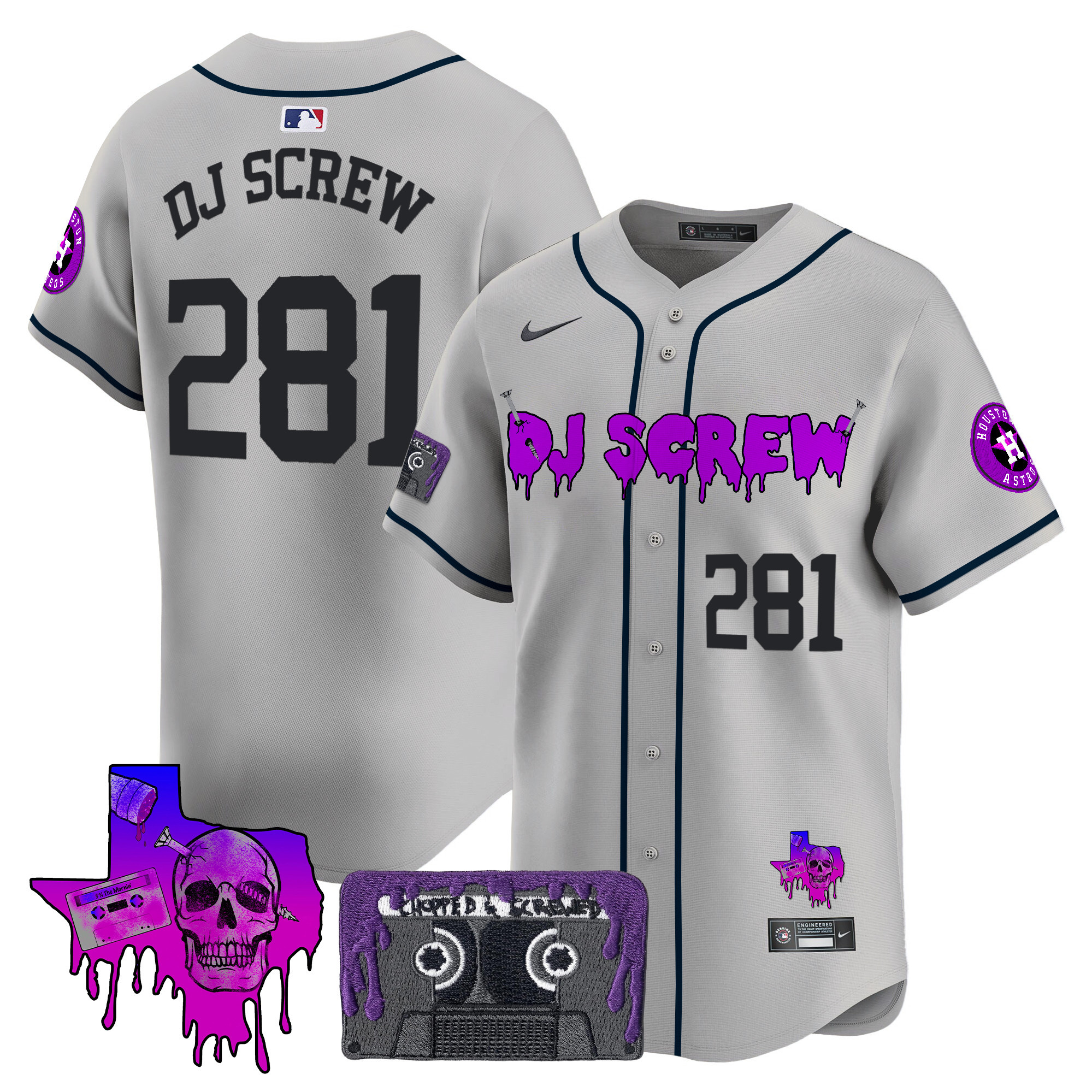 Men's Houston Astros DJ Screw Patch Vapor Premier Limited Jersey V2 - All Stitched - Image 36