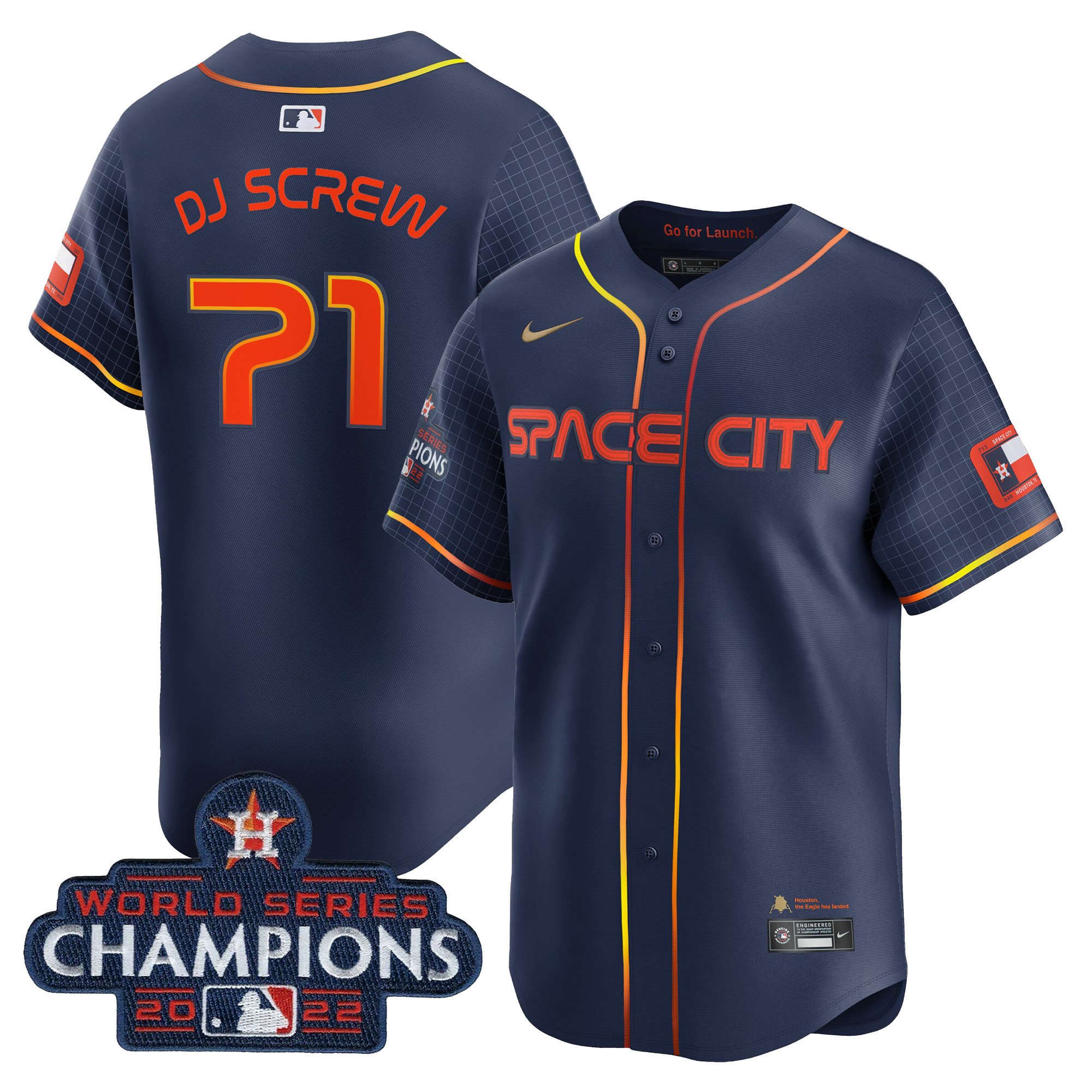 Houston Astros Space City 2022 World Series Champions Vapor Premier Limited Jersey - All Stitched - Image 11