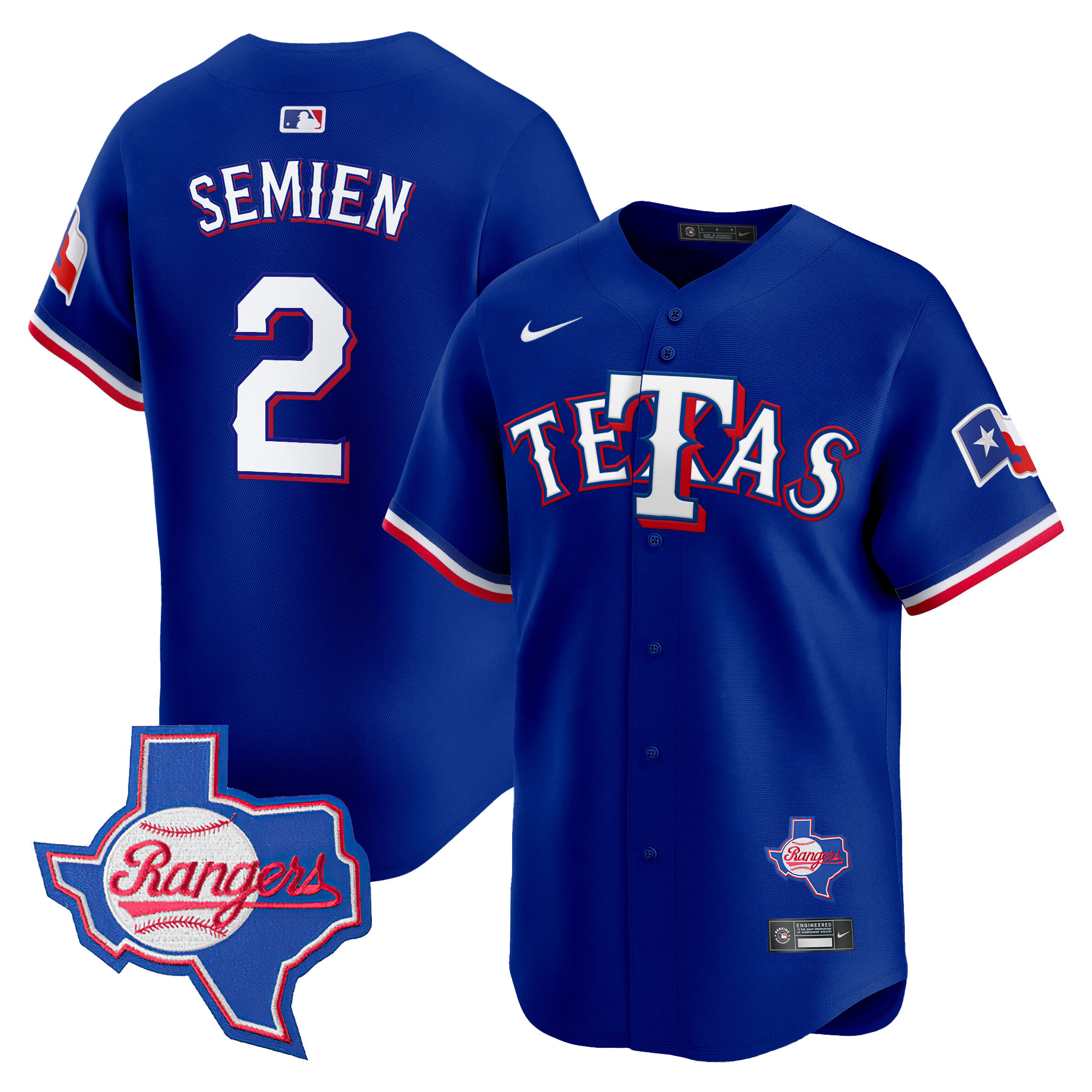 Texas Rangers 'Tetas' Vapor Premier Limited Jersey - All Stitched - Image 2