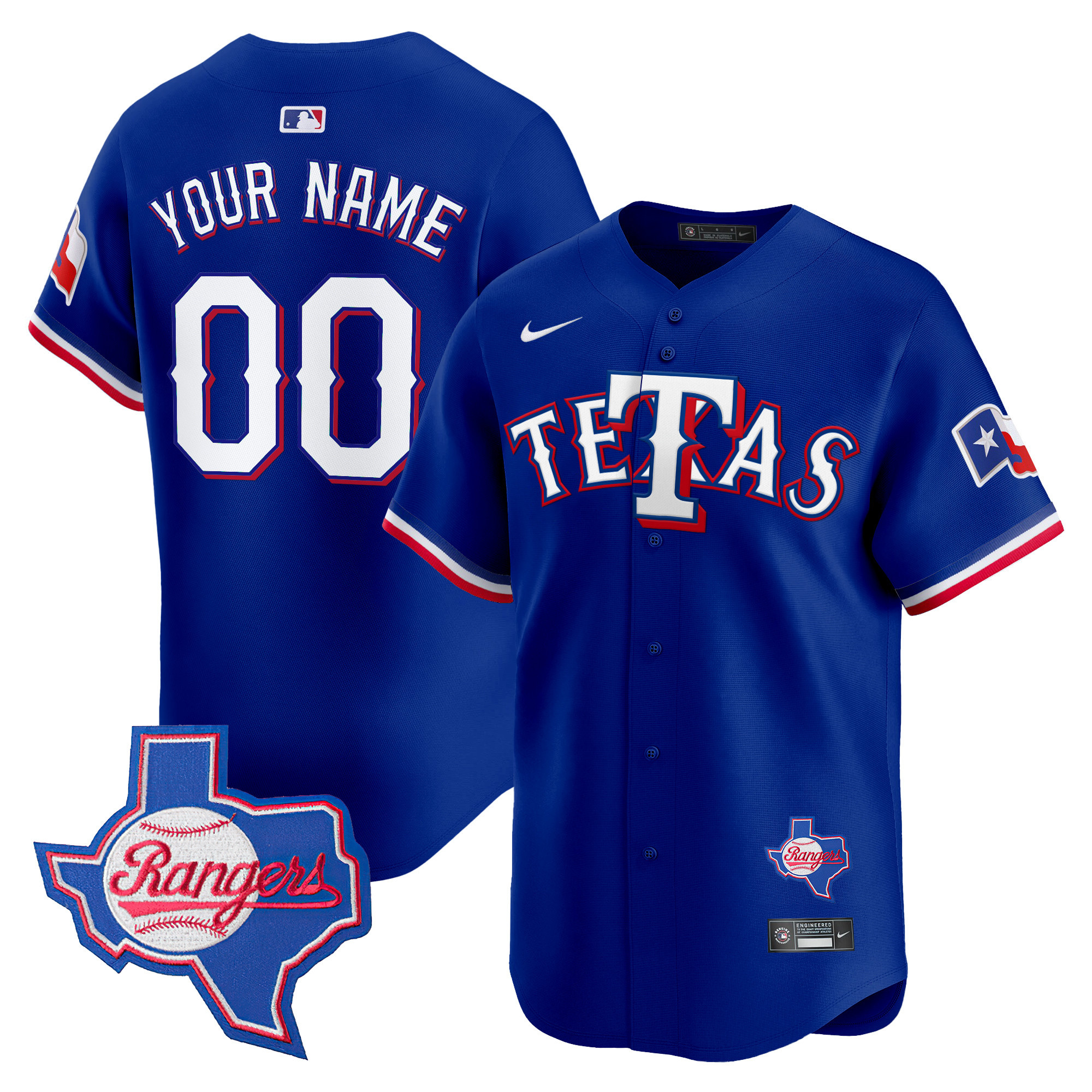 Texas Rangers 'Tetas' Vapor Premier Limited Custom Jersey - All Stitched