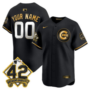 Chicago Cubs 2025 Jackie Robinson Patch Vapor Premier Limited Custom Jersey - All Stitched
