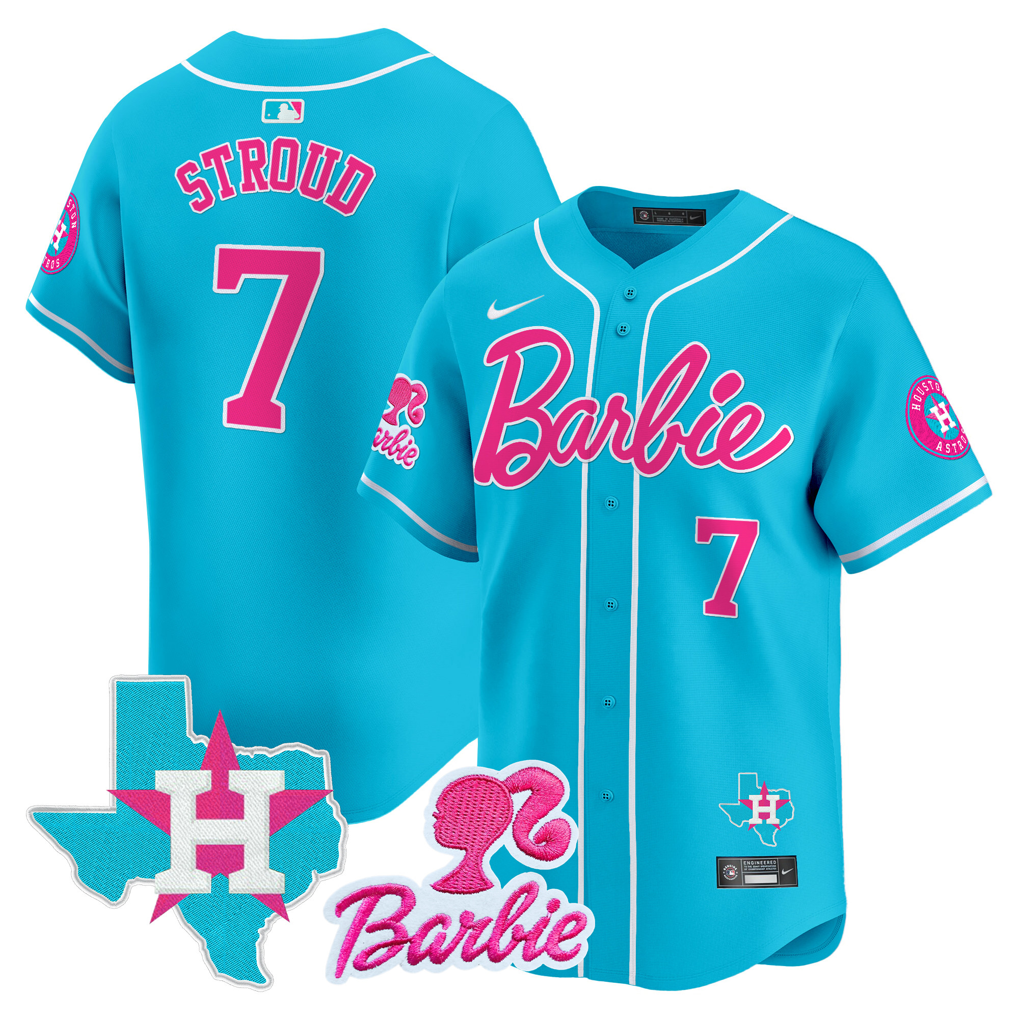Unisex Astros Barbie Vapor Premier Limited Jersey - All Stitched - Image 35
