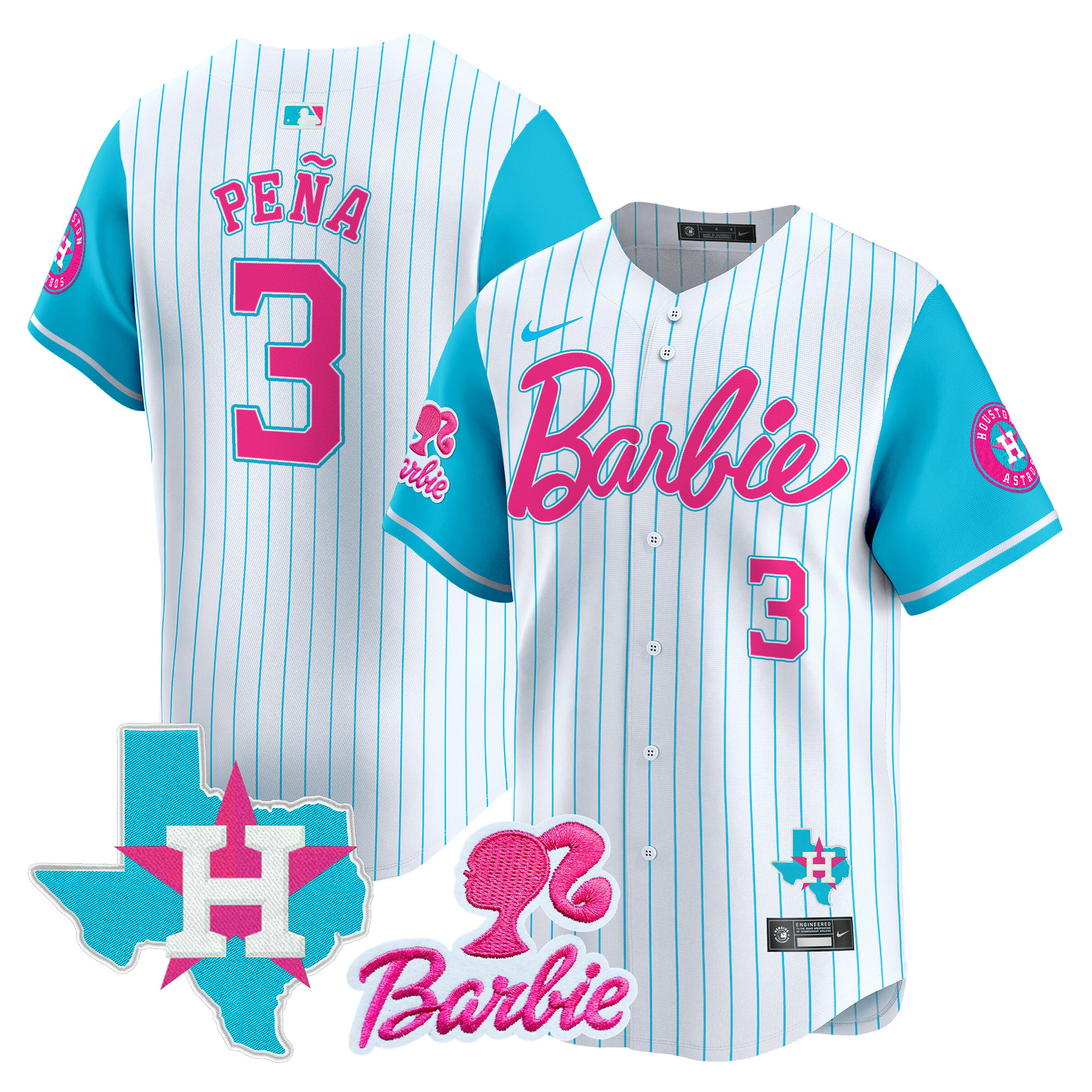 Unisex Astros Barbie Vapor Premier Limited Jersey - All Stitched - Image 13