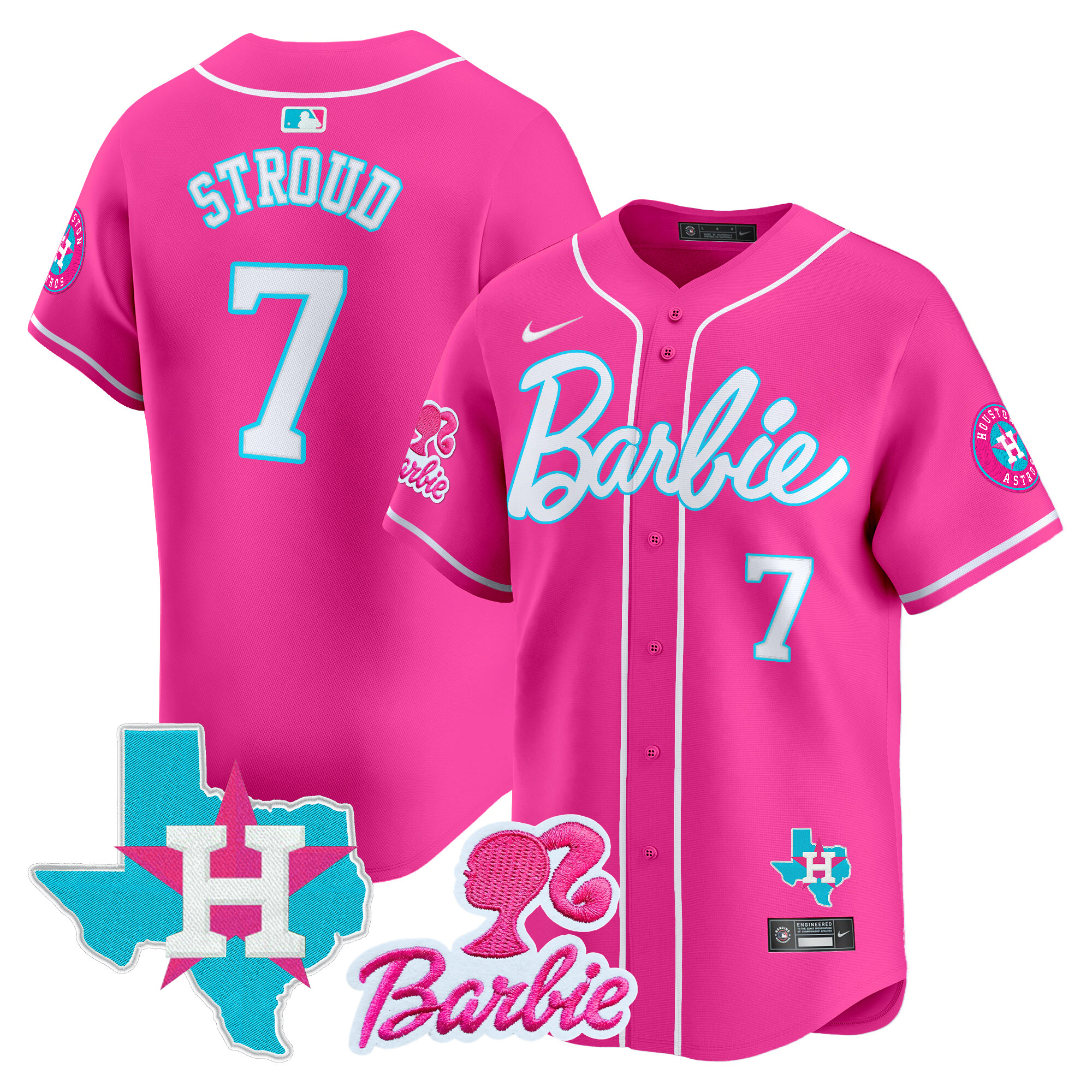 Unisex Astros Barbie Vapor Premier Limited Jersey - All Stitched - Image 25