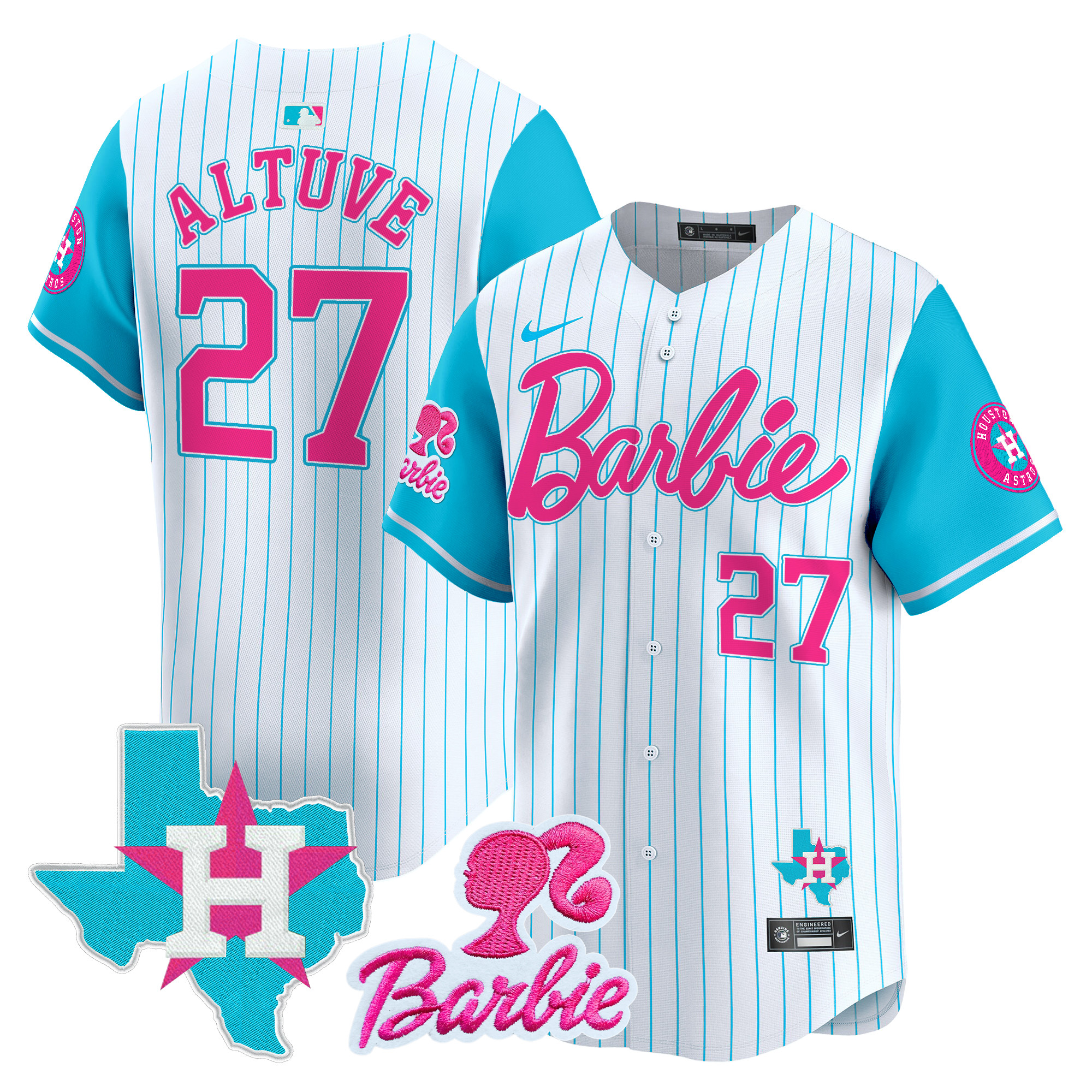 Unisex Astros Barbie Vapor Premier Limited Jersey - All Stitched - Image 12