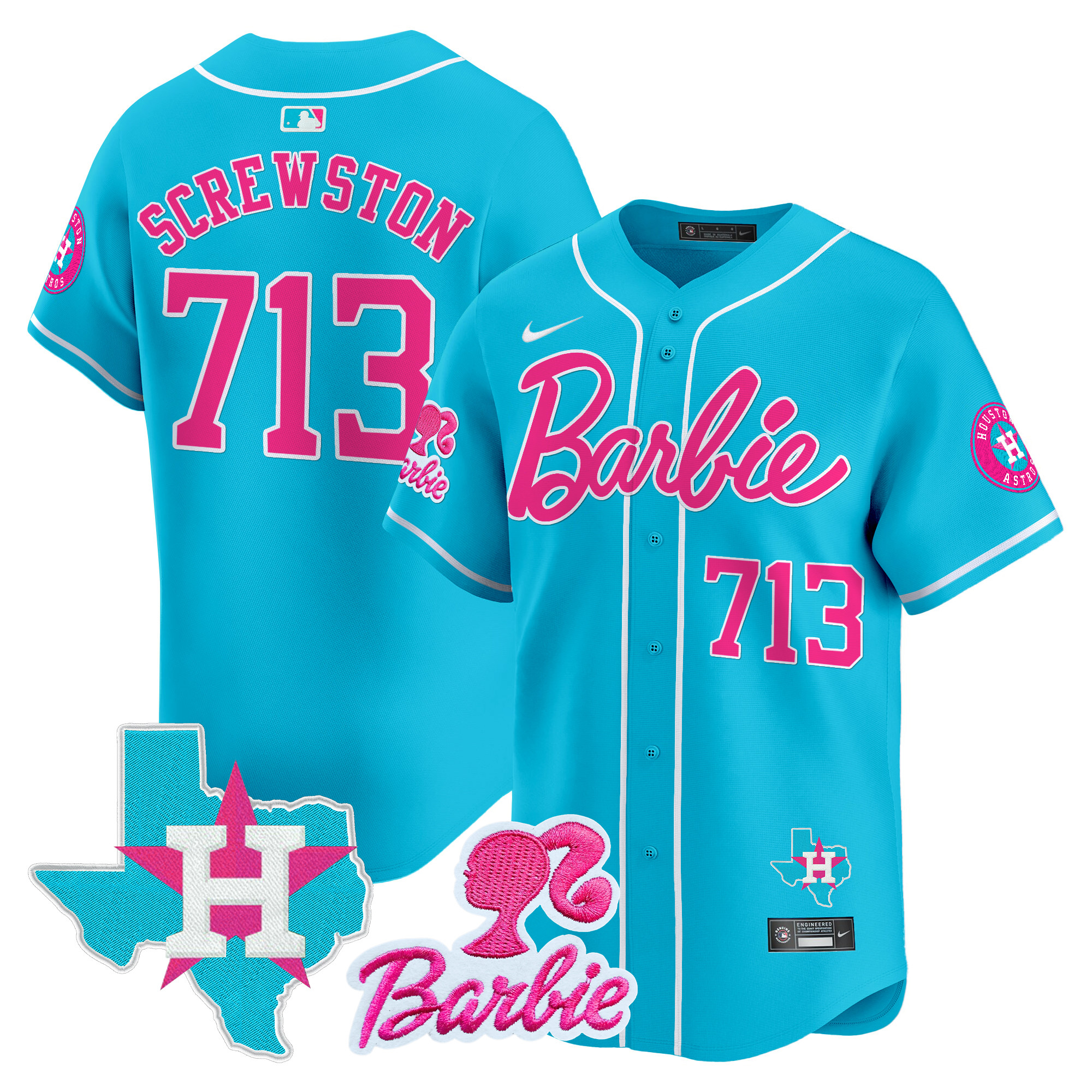 Unisex Astros Barbie Vapor Premier Limited Jersey - All Stitched - Image 37