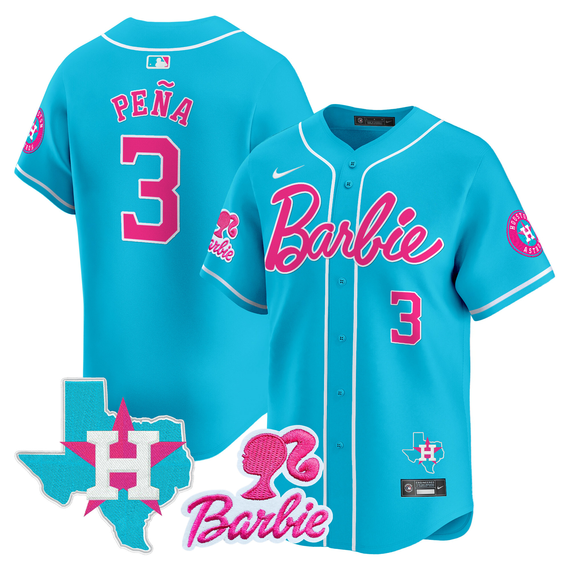 Unisex Astros Barbie Vapor Premier Limited Jersey - All Stitched - Image 33