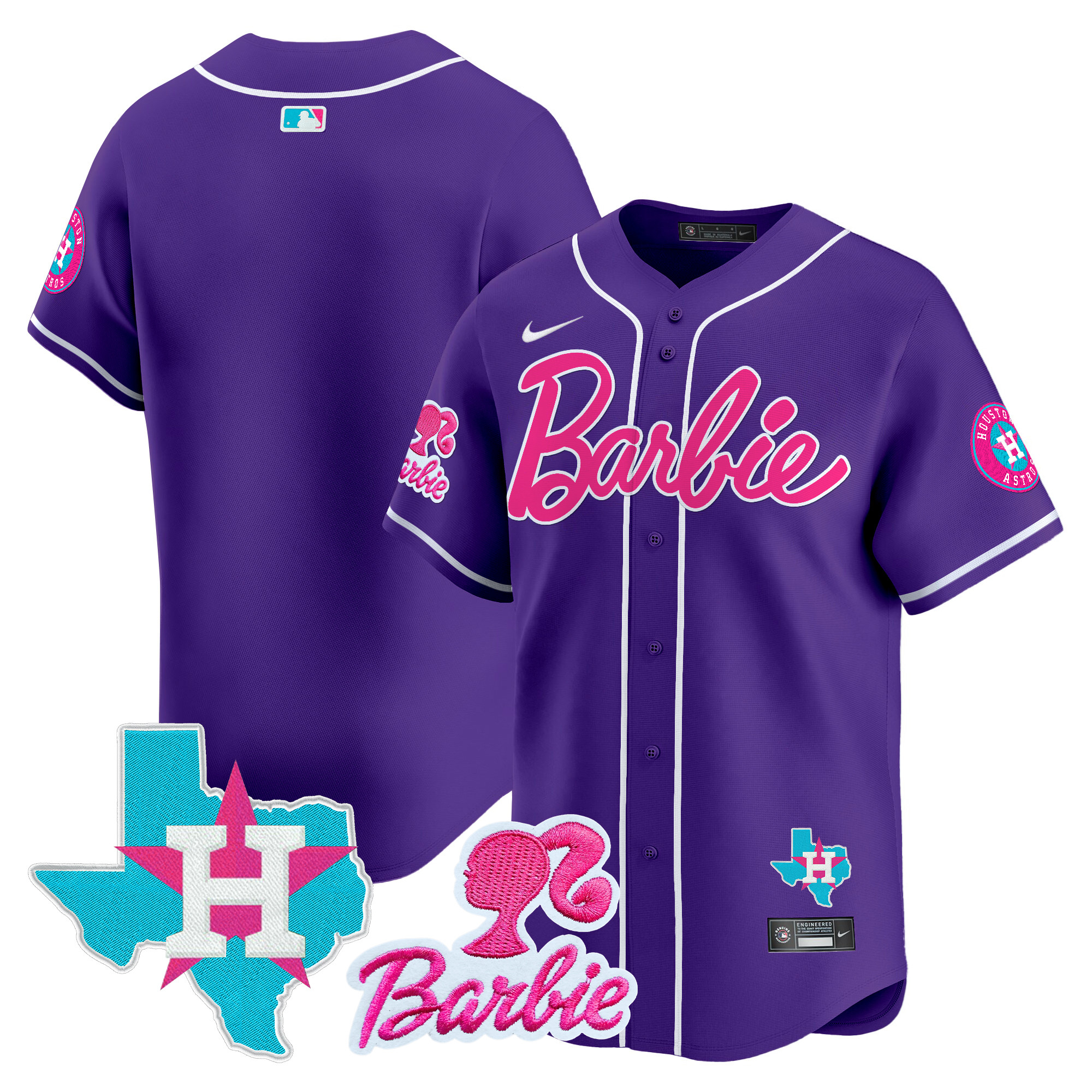 Unisex Astros Barbie Vapor Premier Limited Jersey - All Stitched - Image 50