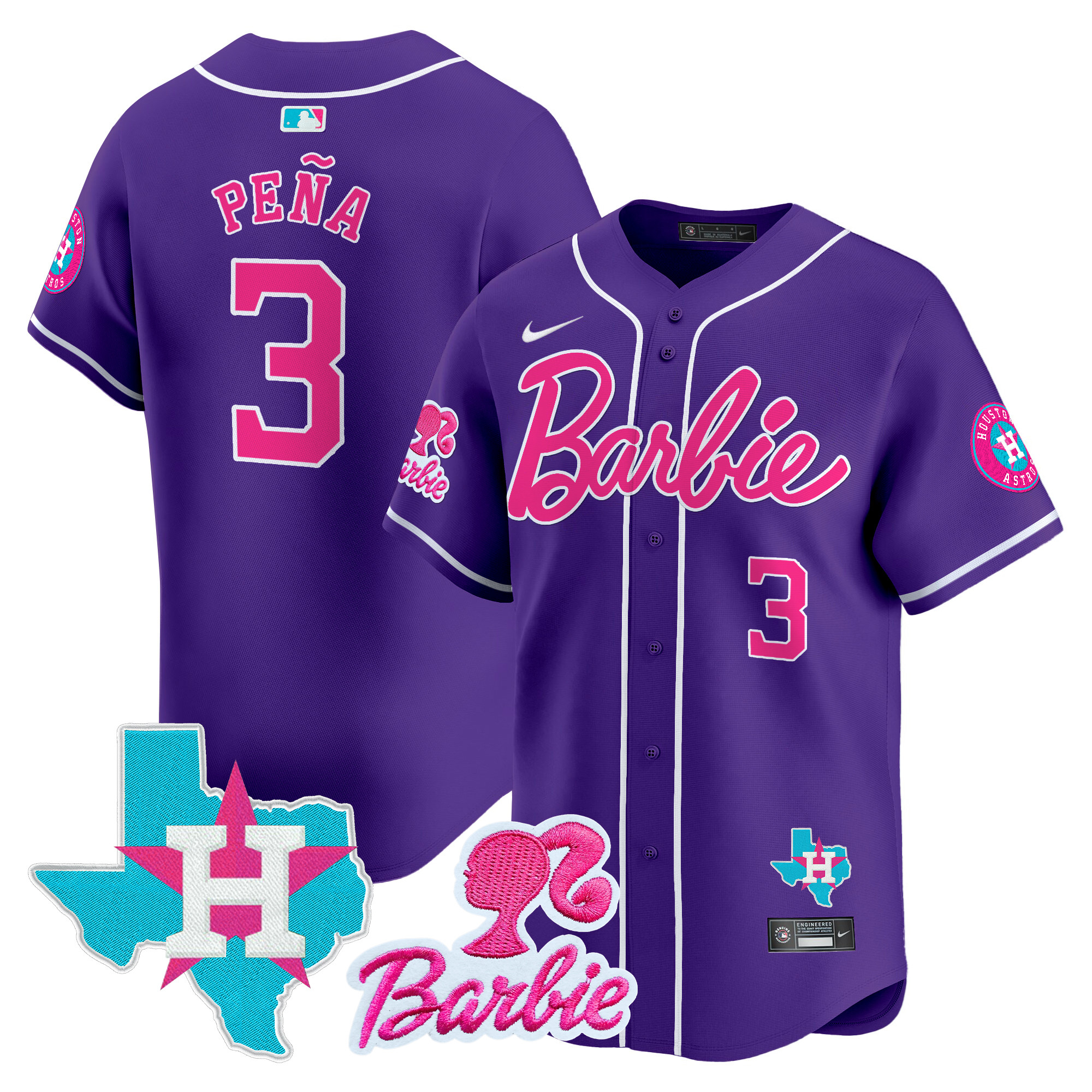 Unisex Astros Barbie Vapor Premier Limited Jersey - All Stitched - Image 43