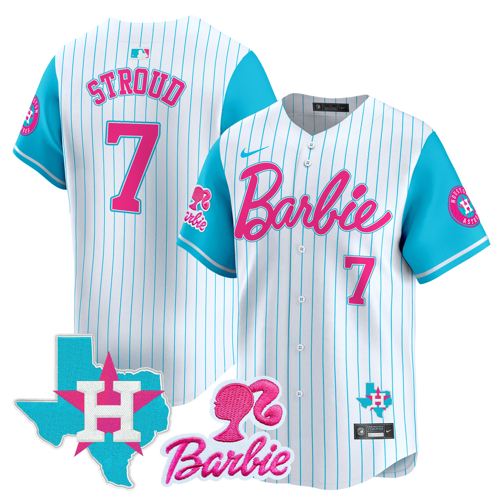 Unisex Astros Barbie Vapor Premier Limited Jersey - All Stitched - Image 15