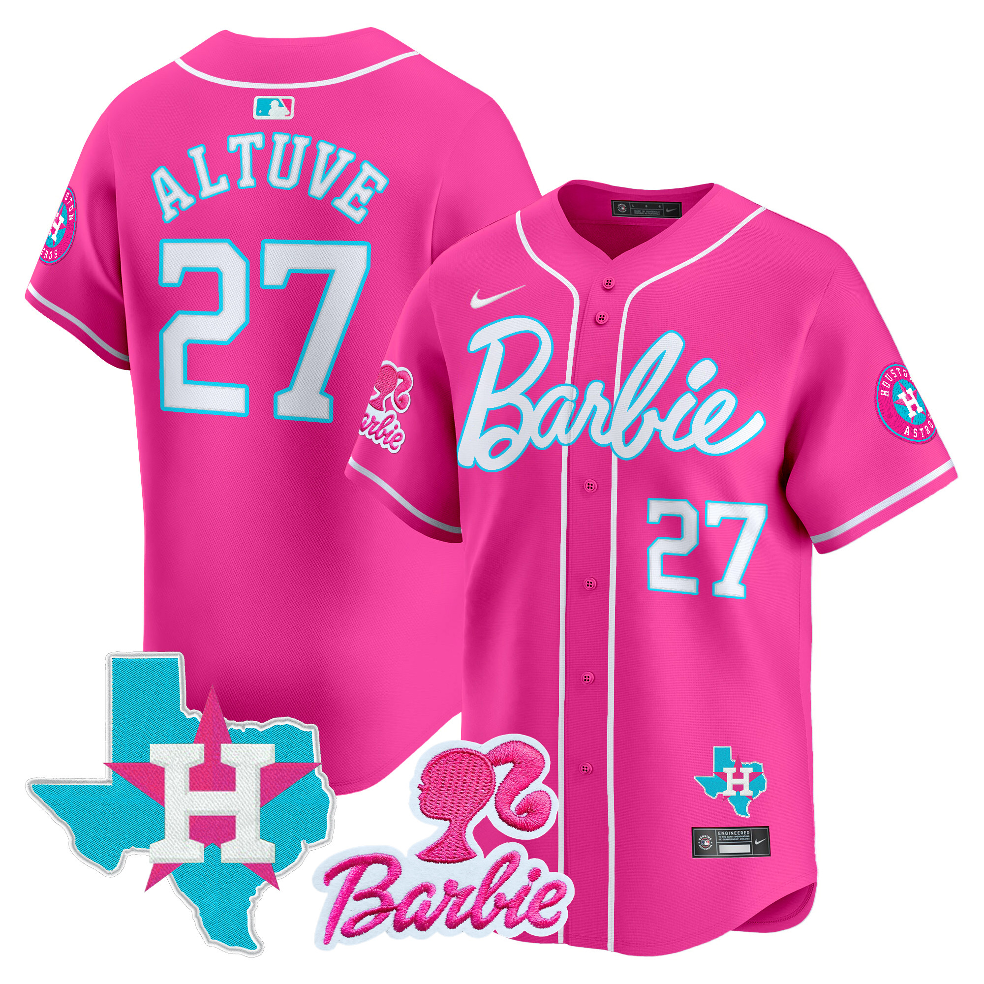 Unisex Astros Barbie Vapor Premier Limited Jersey - All Stitched - Image 22