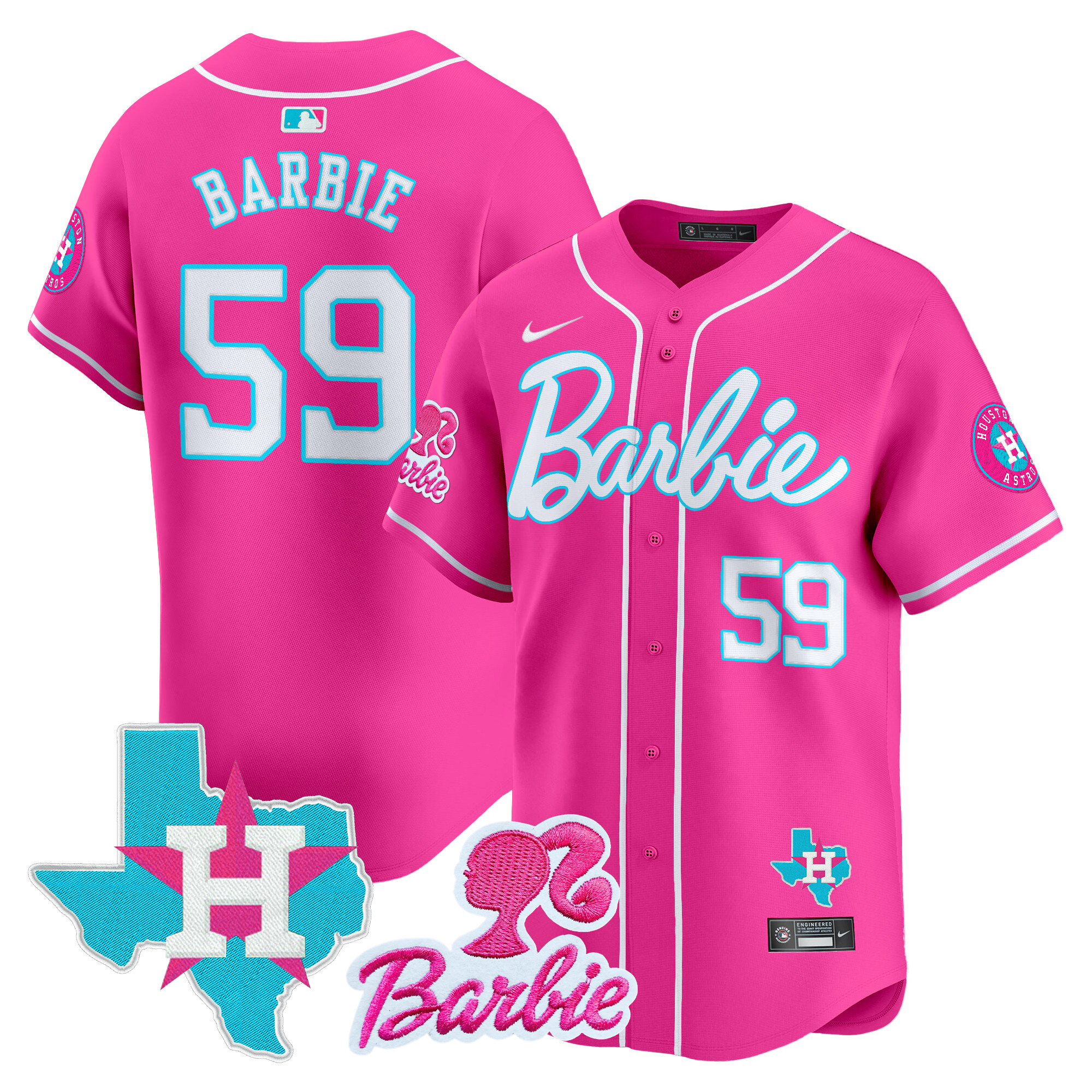 Unisex Astros Barbie Vapor Premier Limited Jersey - All Stitched - Image 21
