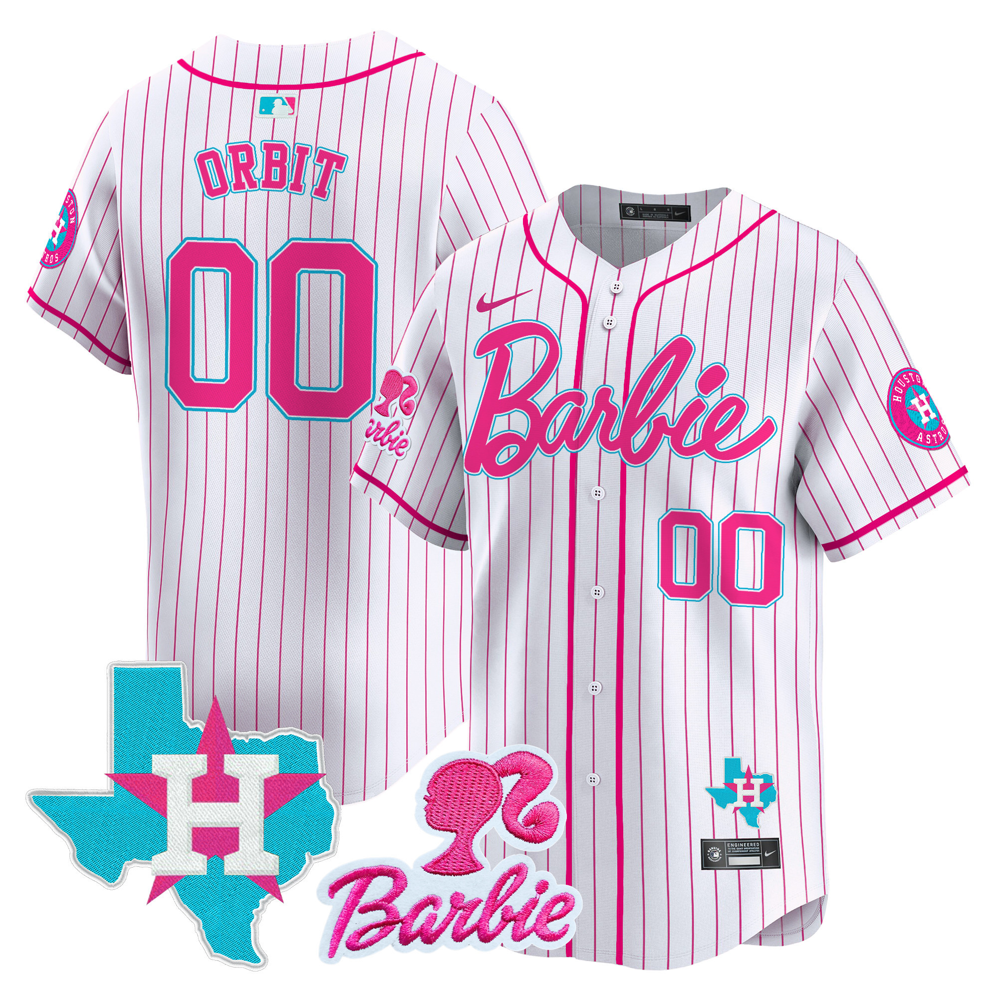 Unisex Astros Barbie Vapor Premier Limited Jersey - All Stitched - Image 6
