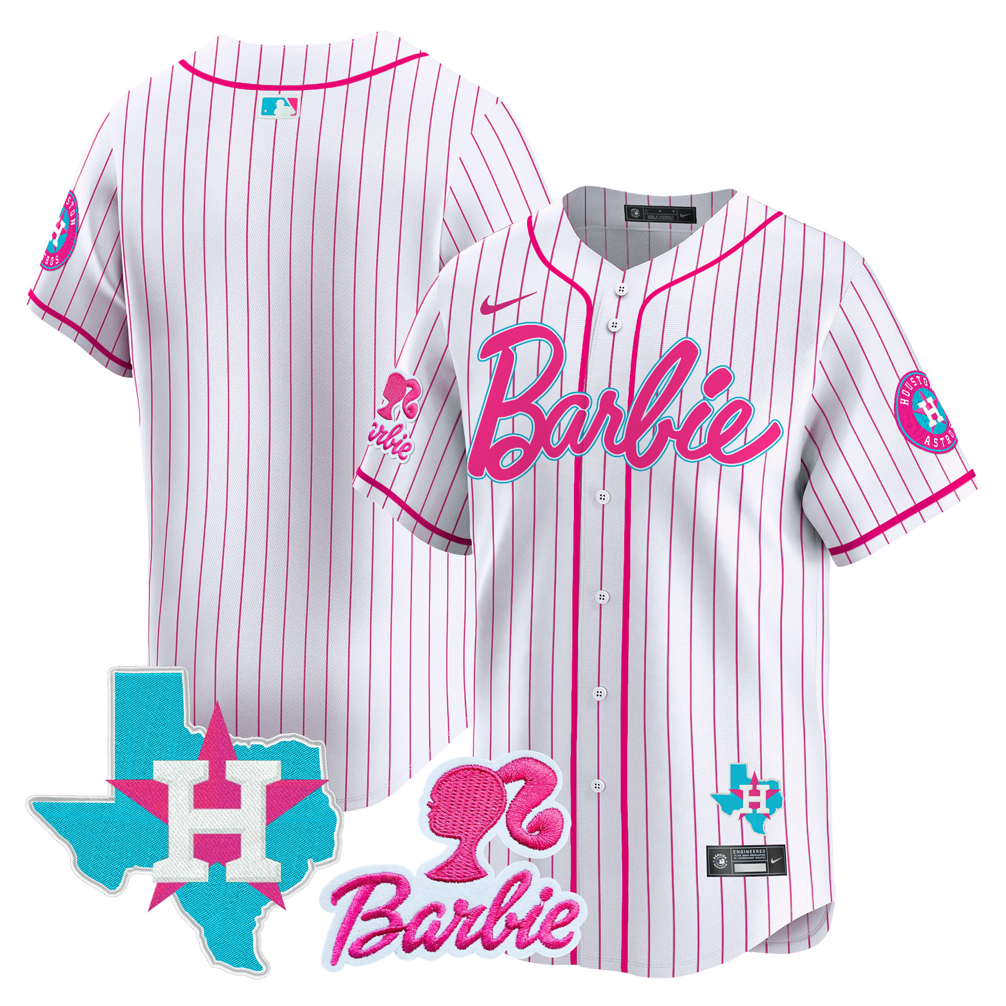 Unisex Astros Barbie Vapor Premier Limited Jersey - All Stitched - Image 10