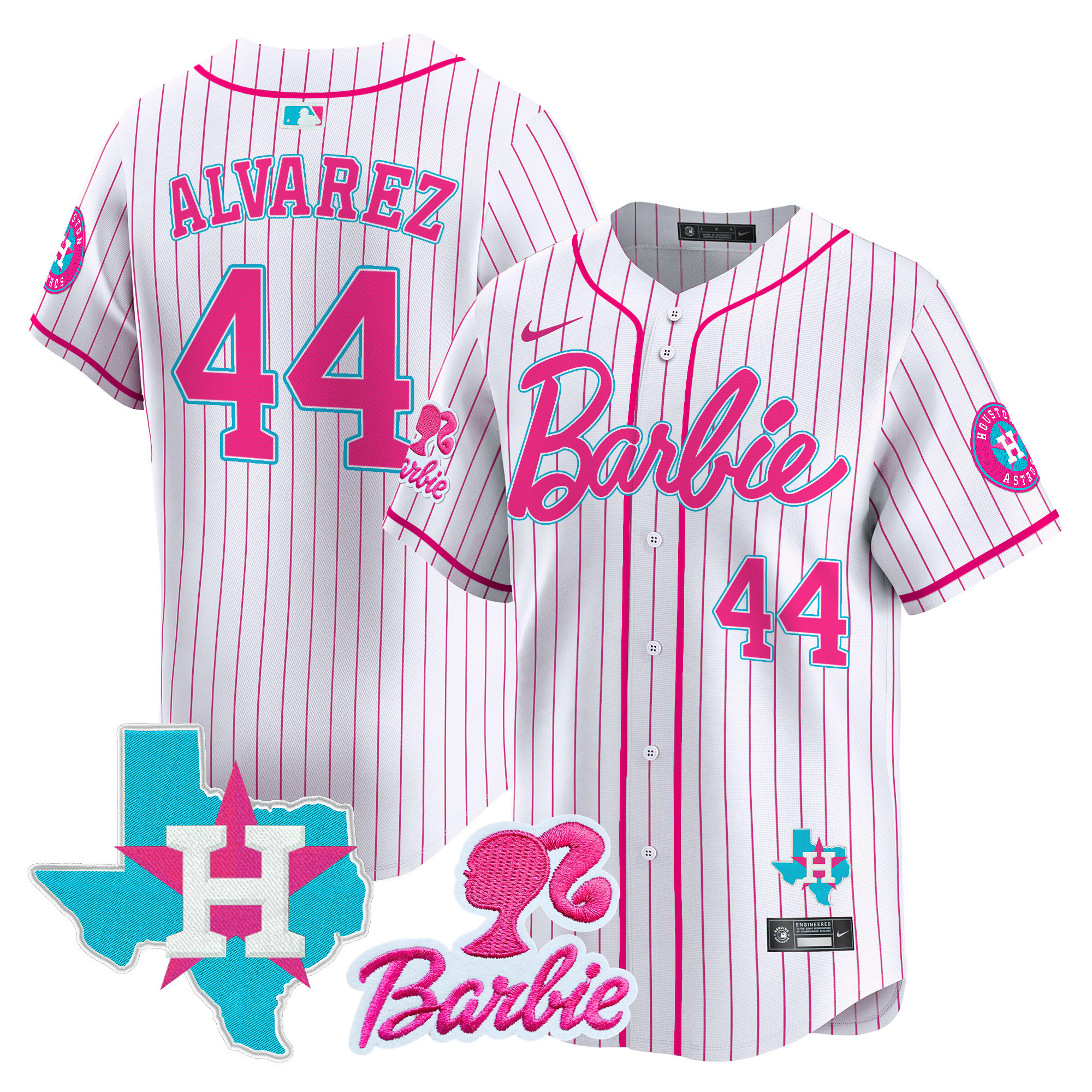 Unisex Astros Barbie Vapor Premier Limited Jersey - All Stitched - Image 4