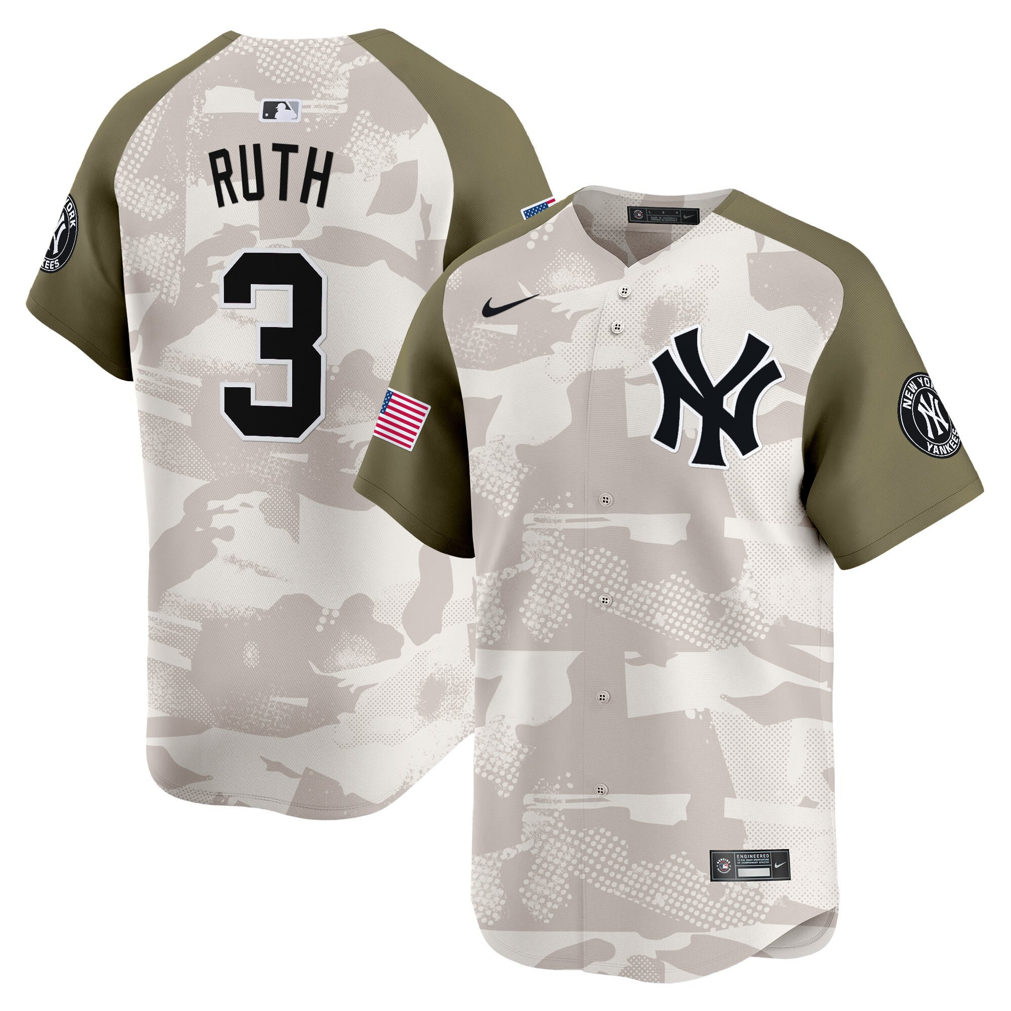 Men's New York Yankees 2025 Armed Forces Day Vapor Premier Limited Jersey - Stitched - Image 3
