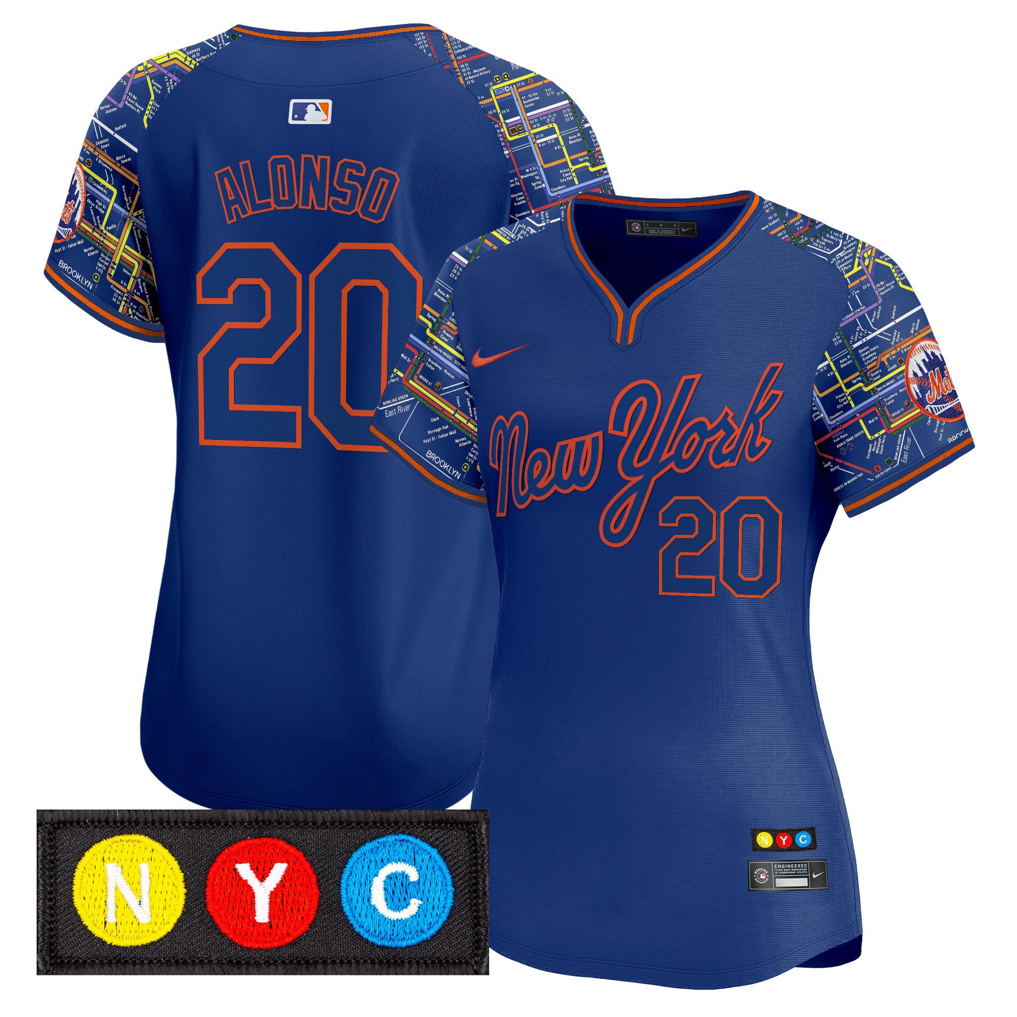 Women's New York Mets Subway Style Vapor Premier Limited Jersey - Stitched - Image 3