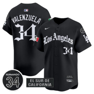 Men's Dodgers Mexico 2025 LA Gothic Style Vapor Premier Limited Jersey - All Stitched