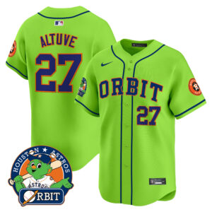 Men's Astros Orbit Patch Vapor Premier Limited Jersey - All Stitched