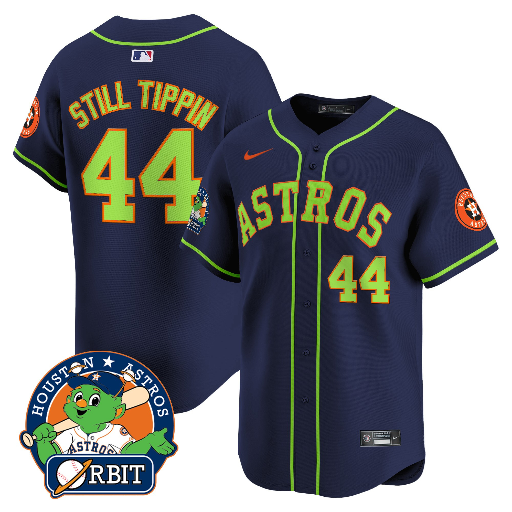 Men's Astros Orbit Patch Vapor Premier Limited Jersey V2 - All Stitched - Image 27