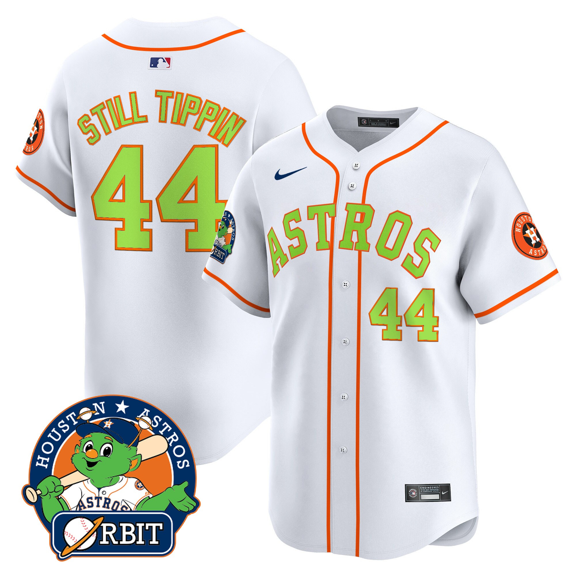 Men's Astros Orbit Patch Vapor Premier Limited Jersey V2 - All Stitched - Image 17