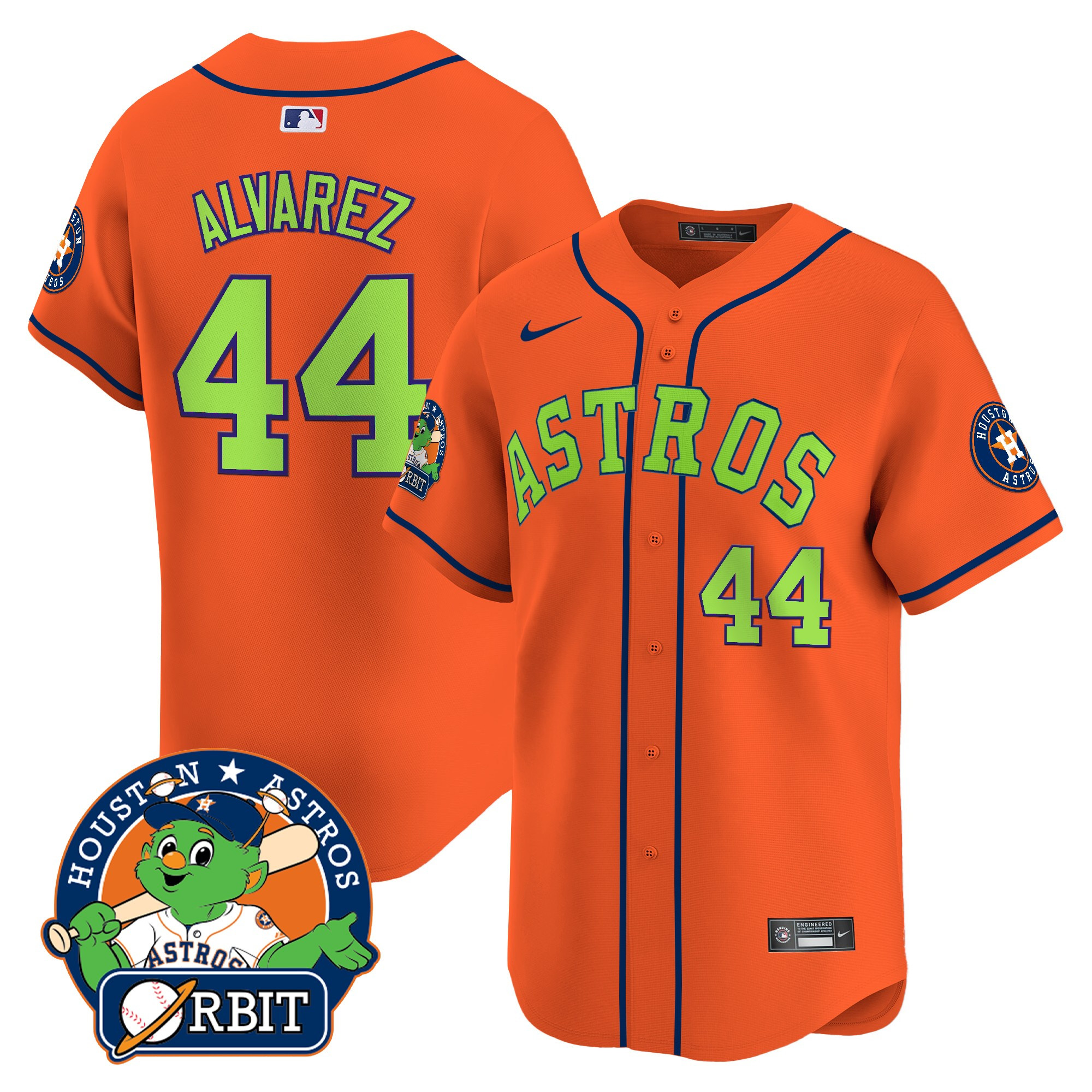 Men's Astros Orbit Patch Vapor Premier Limited Jersey V2 - All Stitched - Image 34