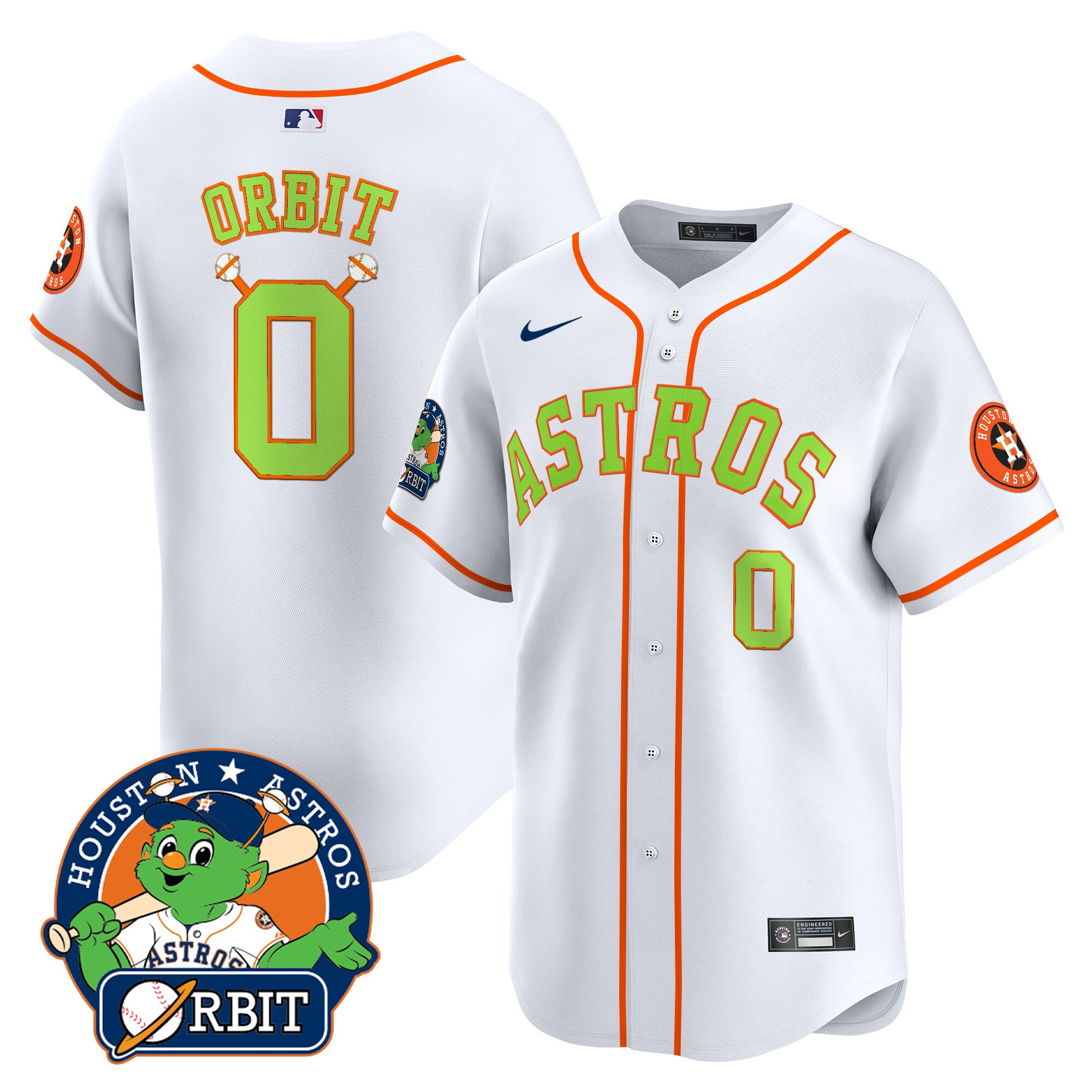 Men's Astros Orbit Patch Vapor Premier Limited Jersey V2 - All Stitched - Image 11