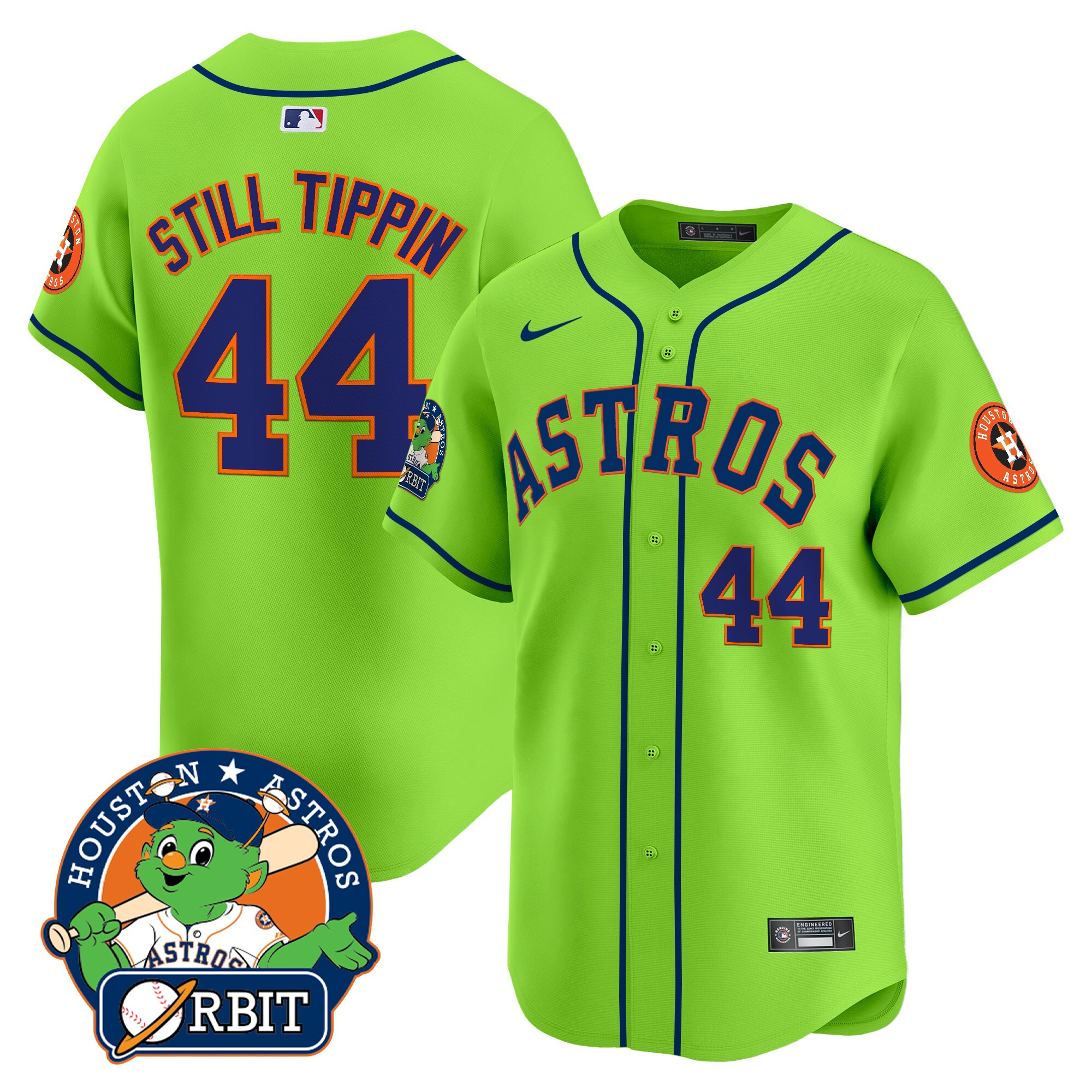 Men's Astros Orbit Patch Vapor Premier Limited Jersey V2 - All Stitched - Image 7