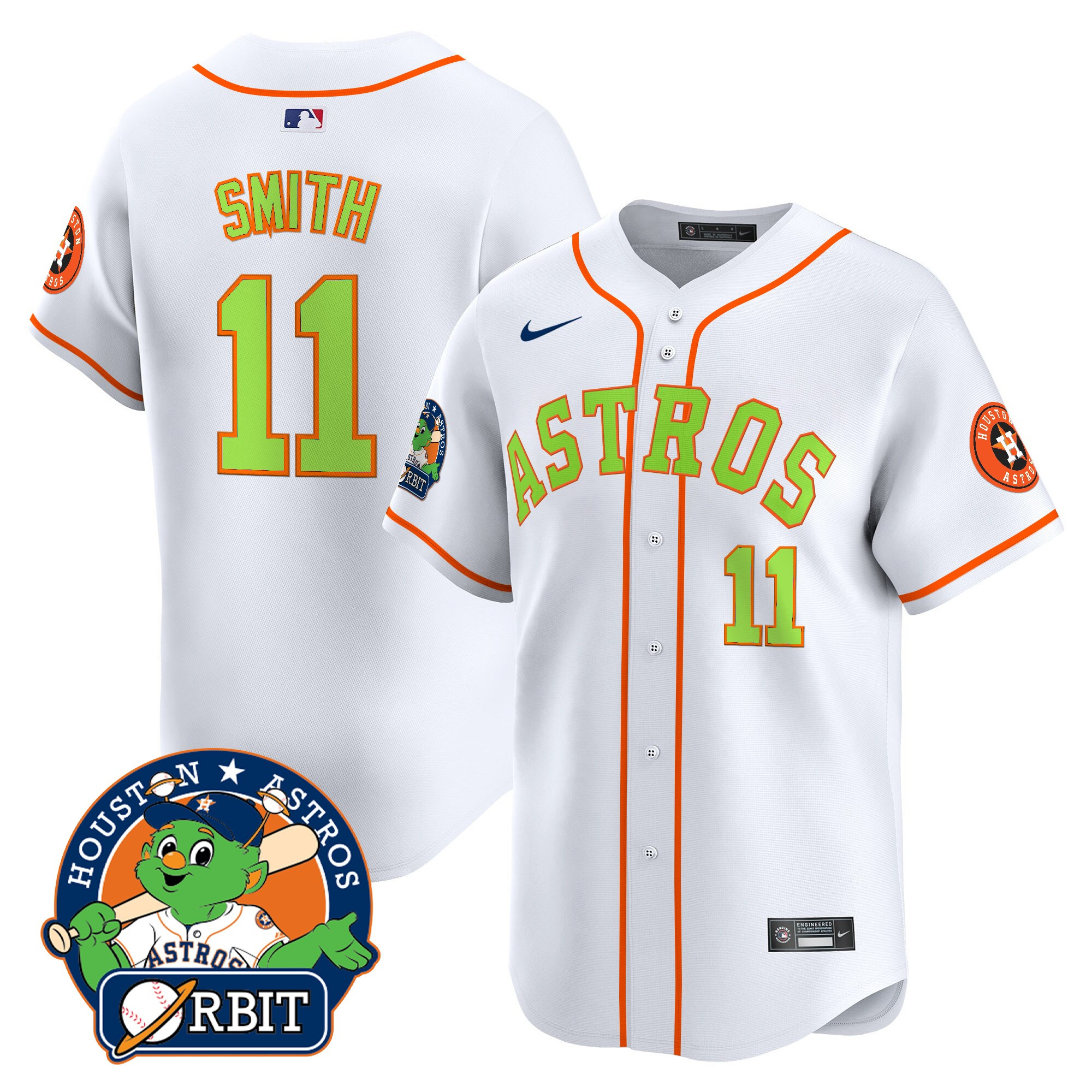 Men's Astros Orbit Patch Vapor Premier Limited Jersey V2 - All Stitched - Image 18