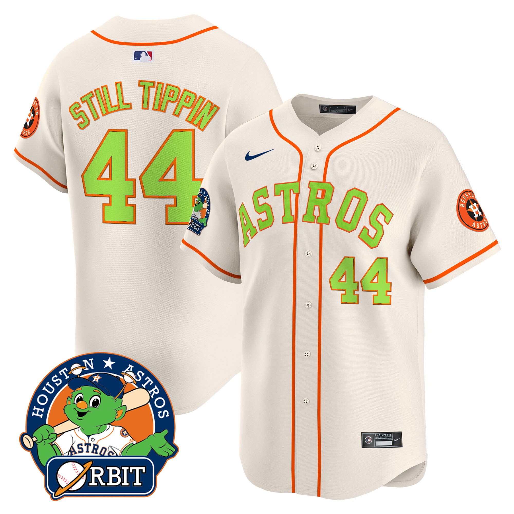 Men's Astros Orbit Patch Vapor Premier Limited Jersey V2 - All Stitched - Image 47