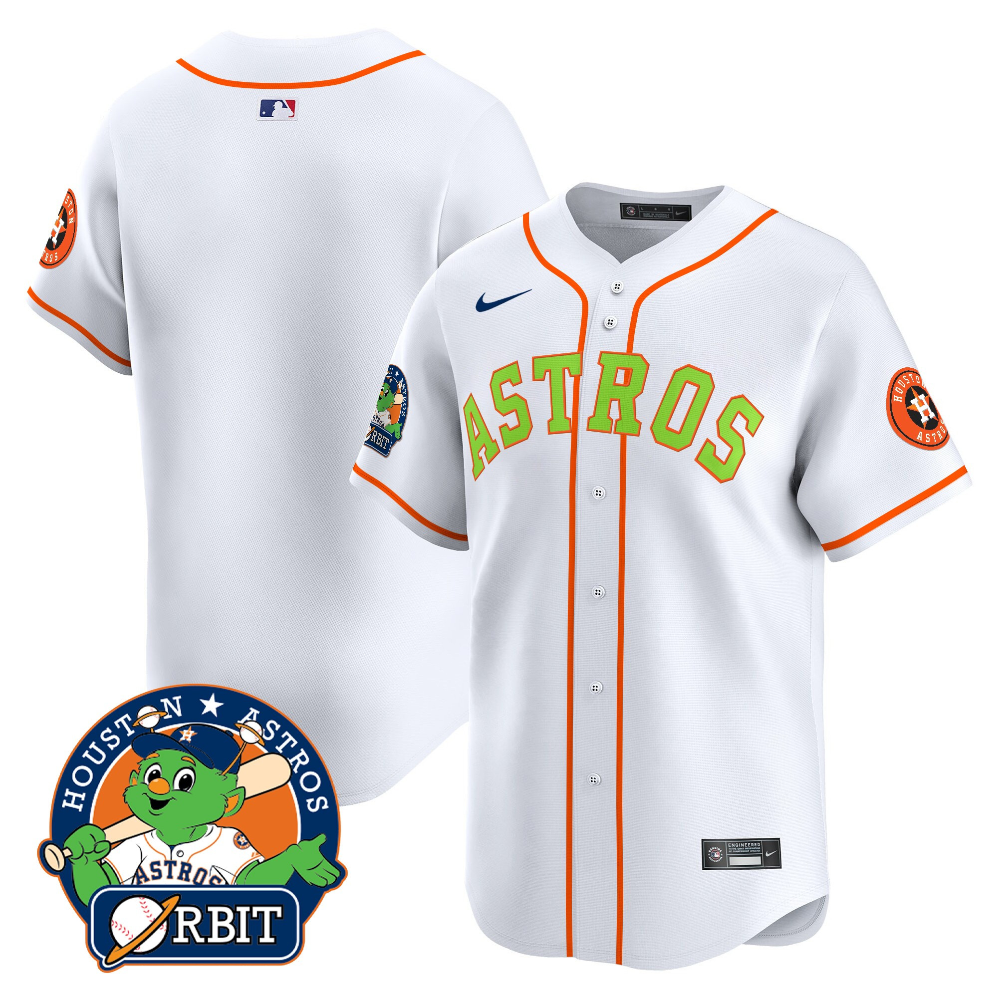 Men's Astros Orbit Patch Vapor Premier Limited Jersey V2 - All Stitched - Image 20