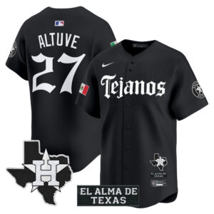 Men's Houston Astros Mexico Tejano Barrio Style Vapor Premier Limited Jersey - All Stitched