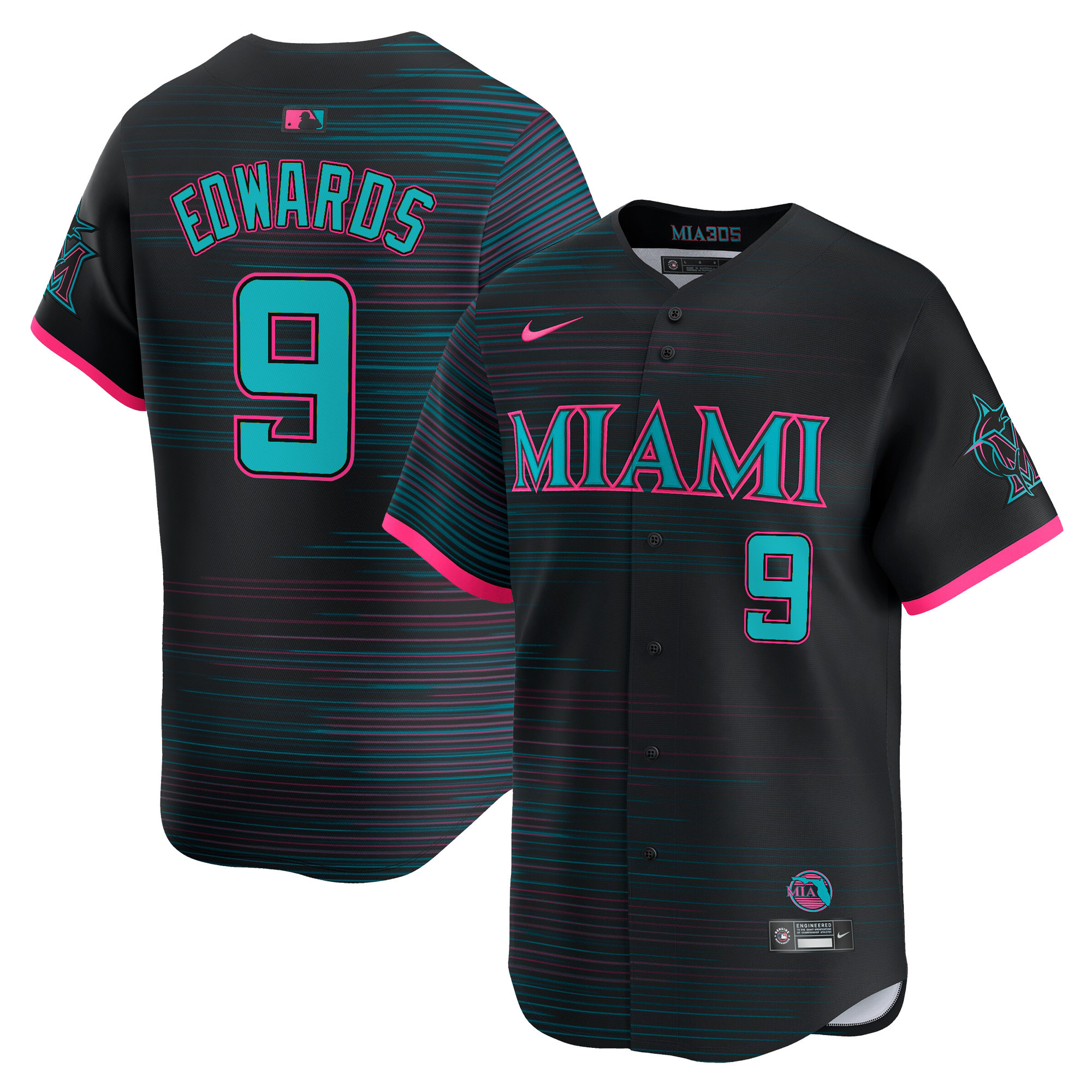 Miami Marlins 2025 City Connect Vapor Premier Limited Jersey - All Stitched - Image 2