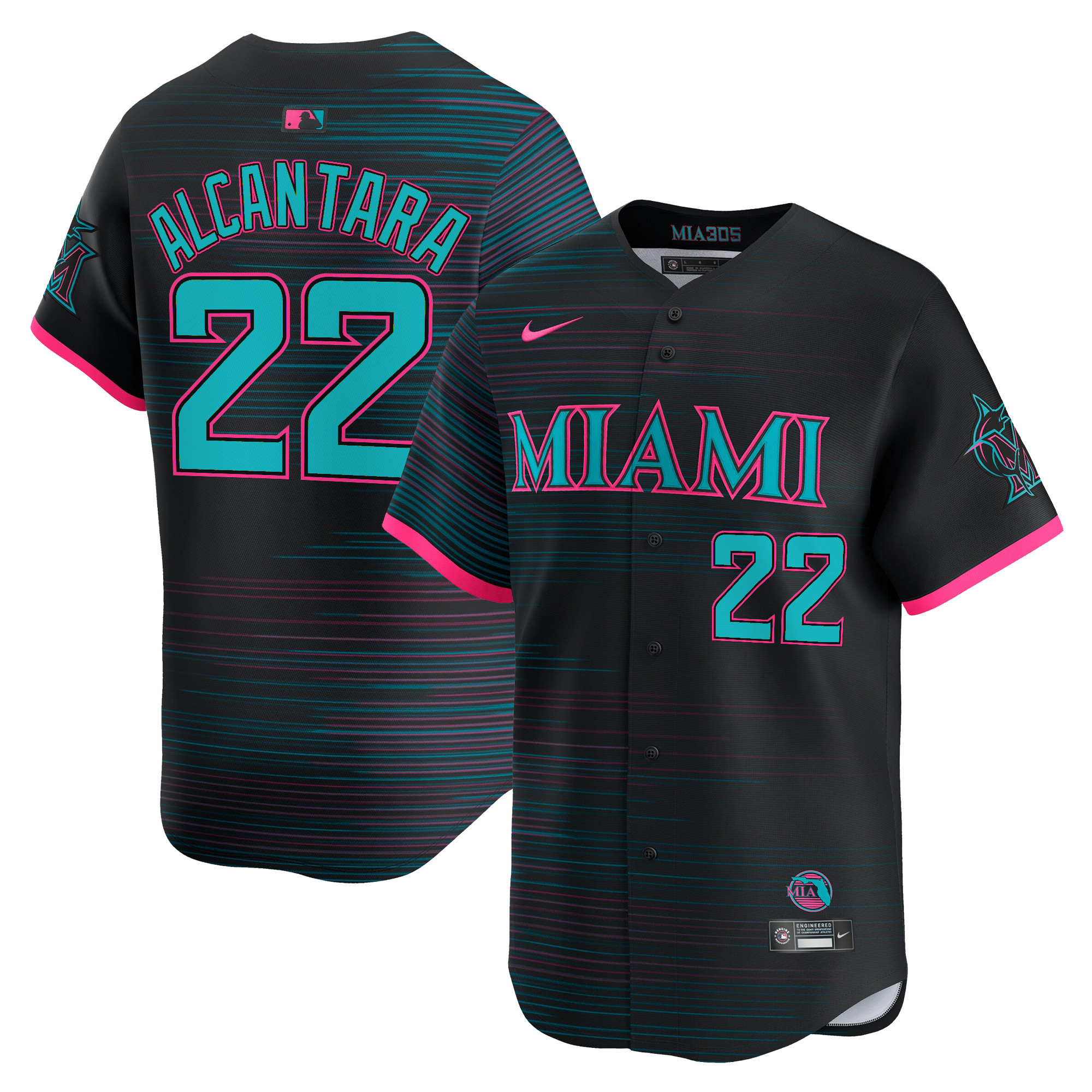 Miami Marlins 2025 City Connect Vapor Premier Limited Jersey - All Stitched - Image 4