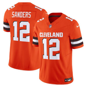 Shedeur Sanders #12 Cleveland Browns 2025 Orange Jersey - All Stitched