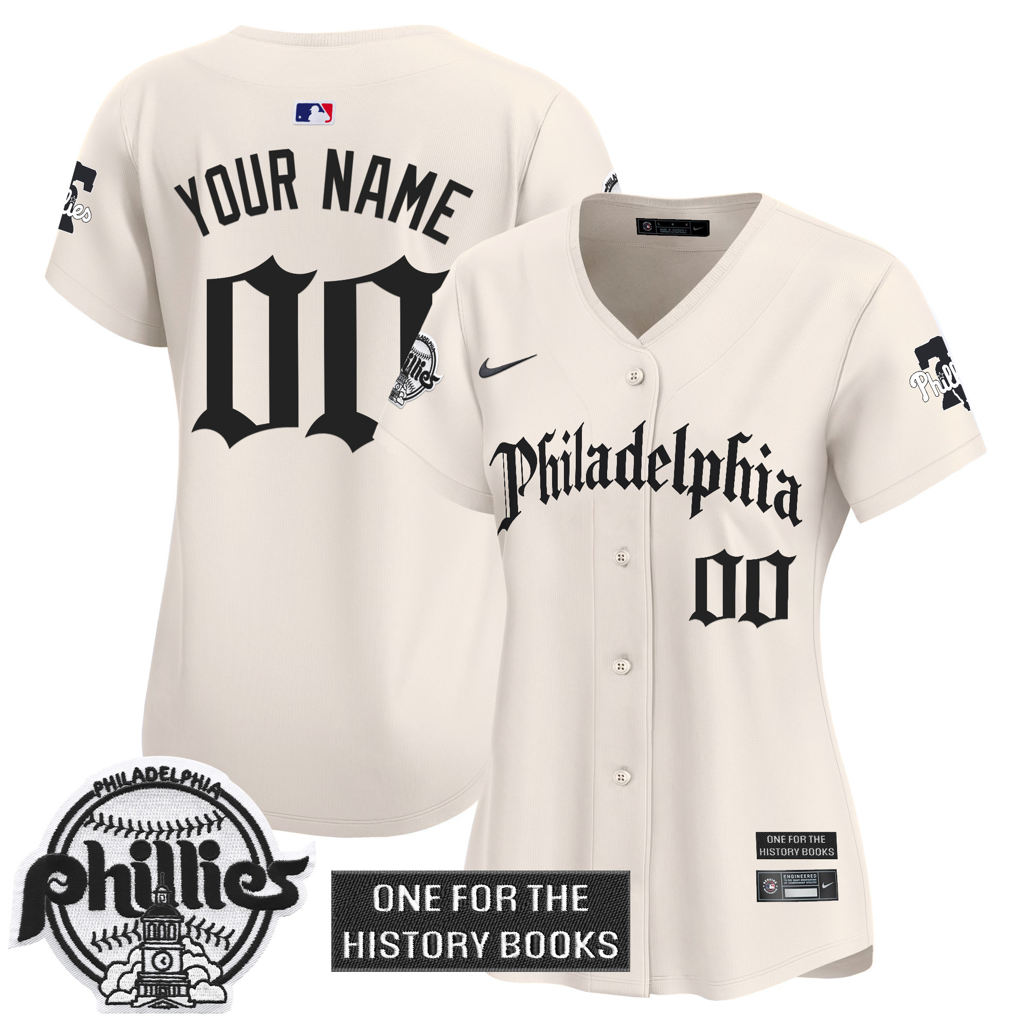 Phillies 'Retro Newspaper Edition' Vapor Premier Limited Custom Jersey - All Stitched - Image 7