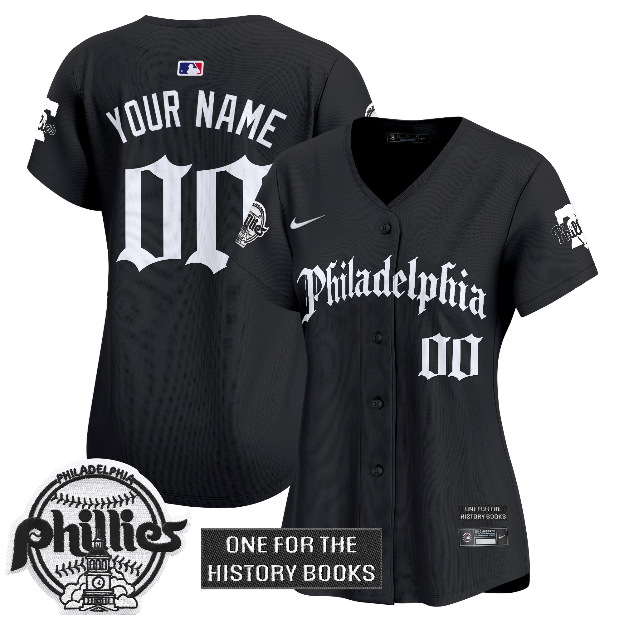 Phillies 'Retro Newspaper Edition' Vapor Premier Limited Custom Jersey - All Stitched - Image 6