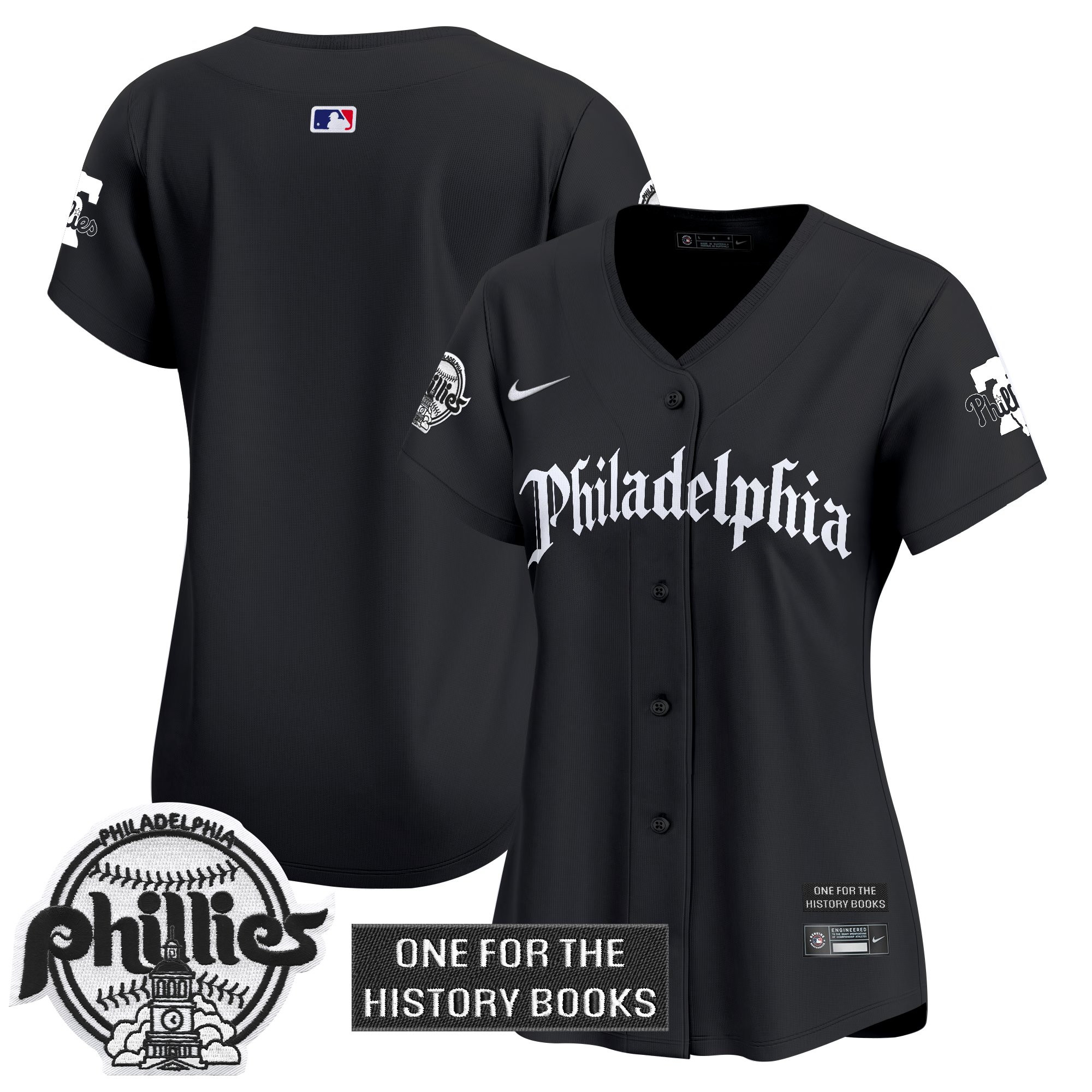 Women's Phillies 'Retro Newspaper Edition' Vapor Premier Limited Jersey - All Stitched - Image 11