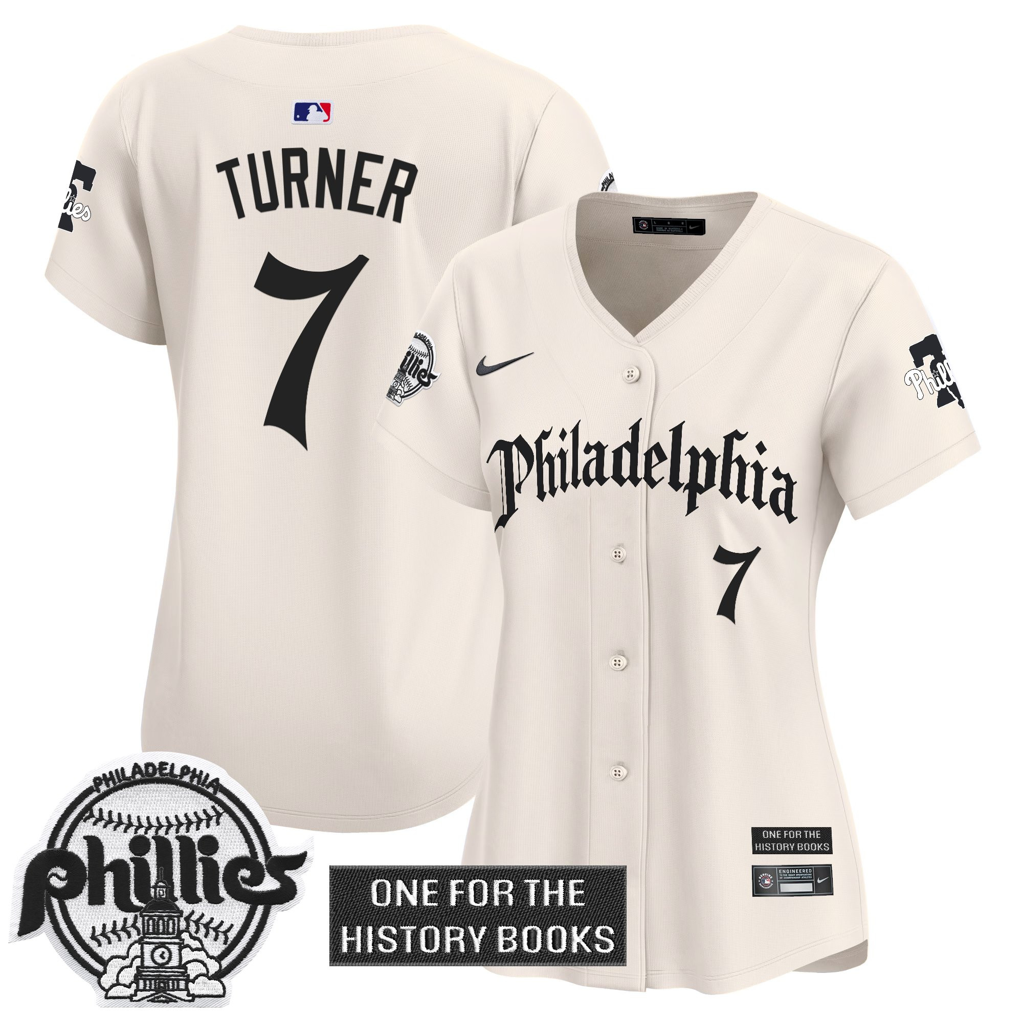 Women's Phillies 'Retro Newspaper Edition' Vapor Premier Limited Jersey - All Stitched - Image 16